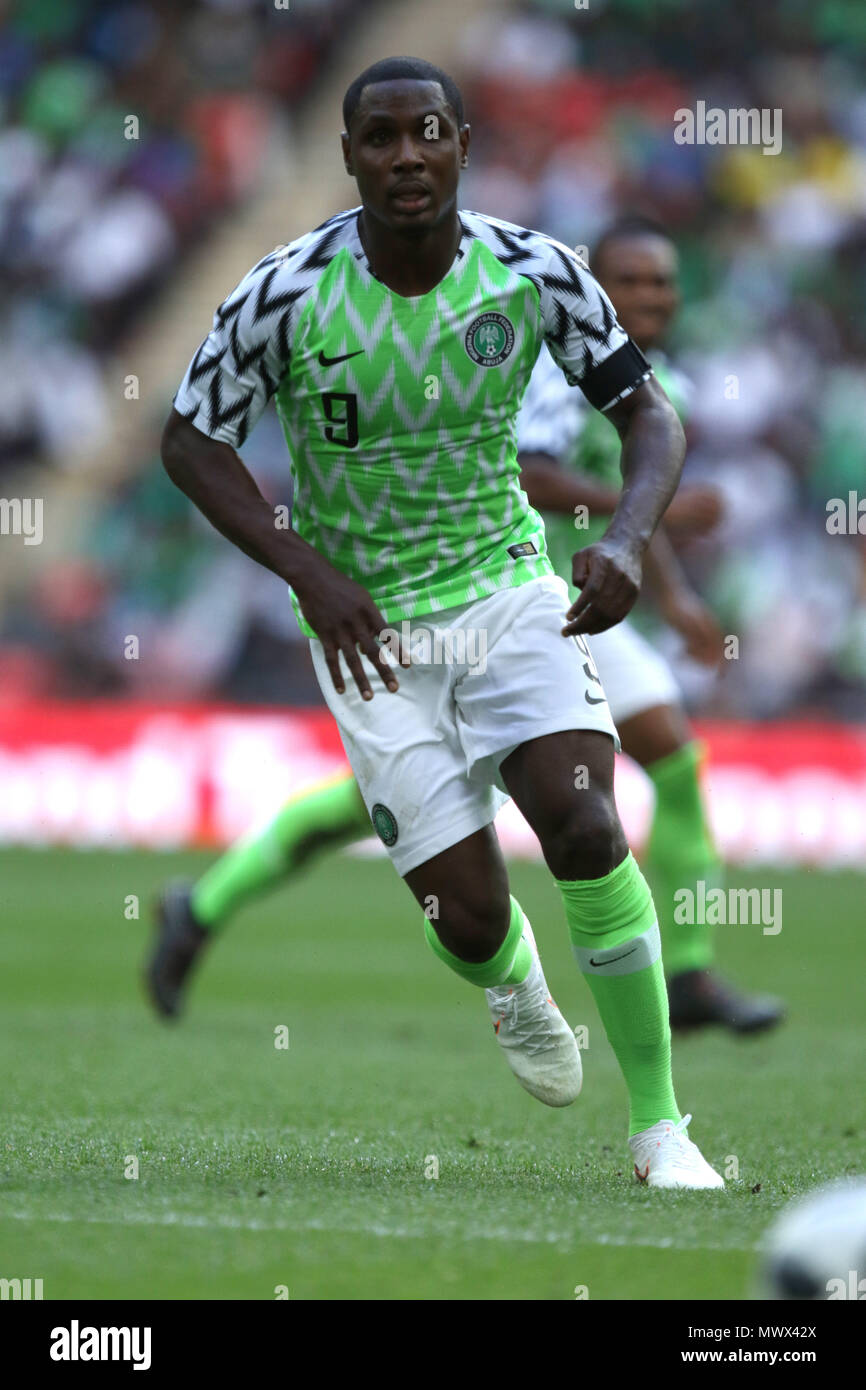 London, UK. 2nd June 2018. London, UK. 2nd May 2018. Odion Ighalo (N) at the England v Nigeria Friendly International match, at Wembley Stadium, on June 2, 2018. **This picture is for editorial use only** Credit: Paul Marriott/Alamy Live News Credit: Paul Marriott/Alamy Live News Credit: Paul Marriott/Alamy Live News Stock Photo