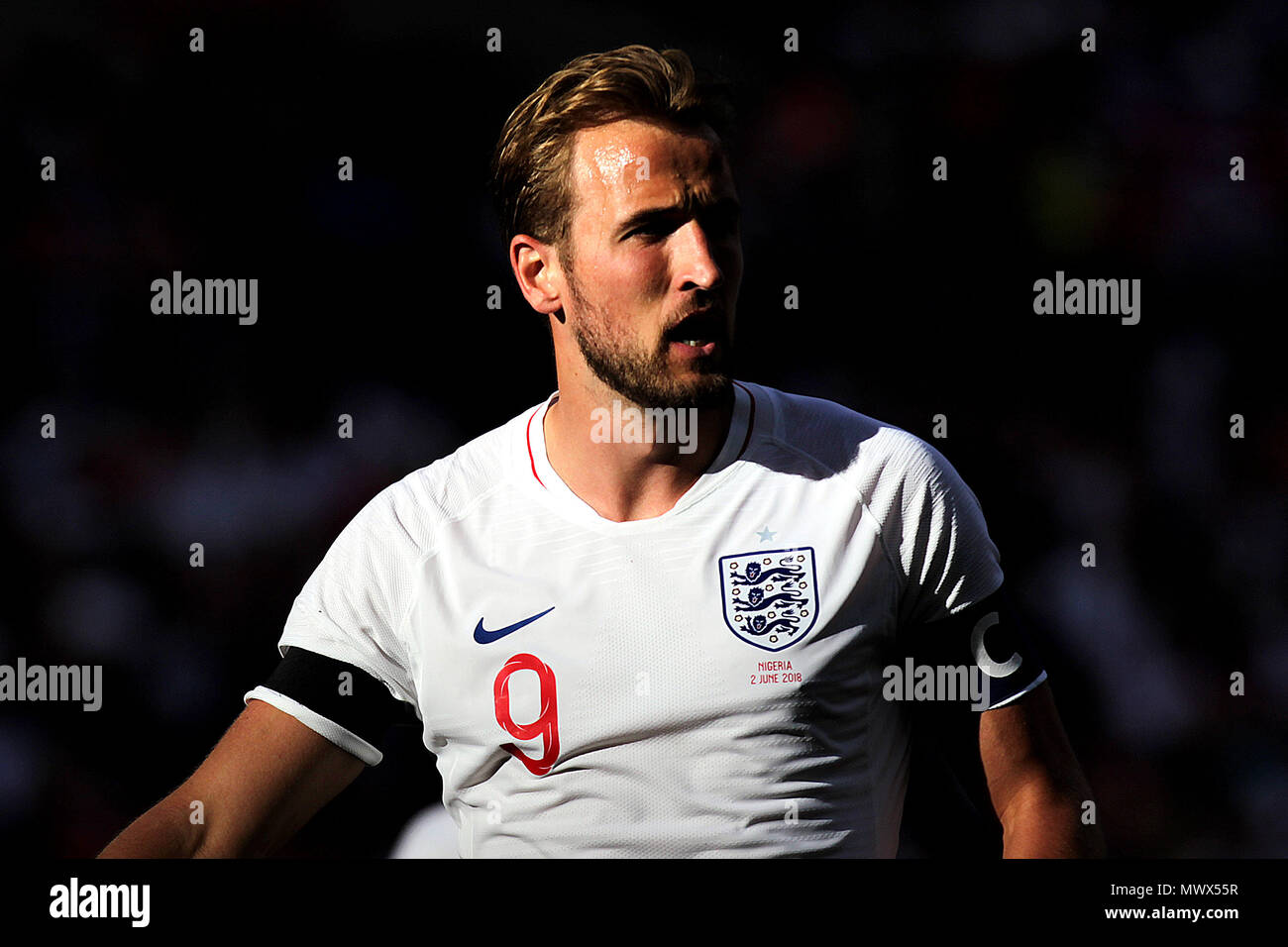London, UK. 2nd June 2018. London, UK. 2nd June 2018.Harry Kane of England during the International Friendly match between England and Nigeria at Wembley Stadium on June 2nd 2018 in London, England. (Photo by Matt Bradshaw/phcimages.com) Credit: PHC Images/Alamy Live News Stock Photo