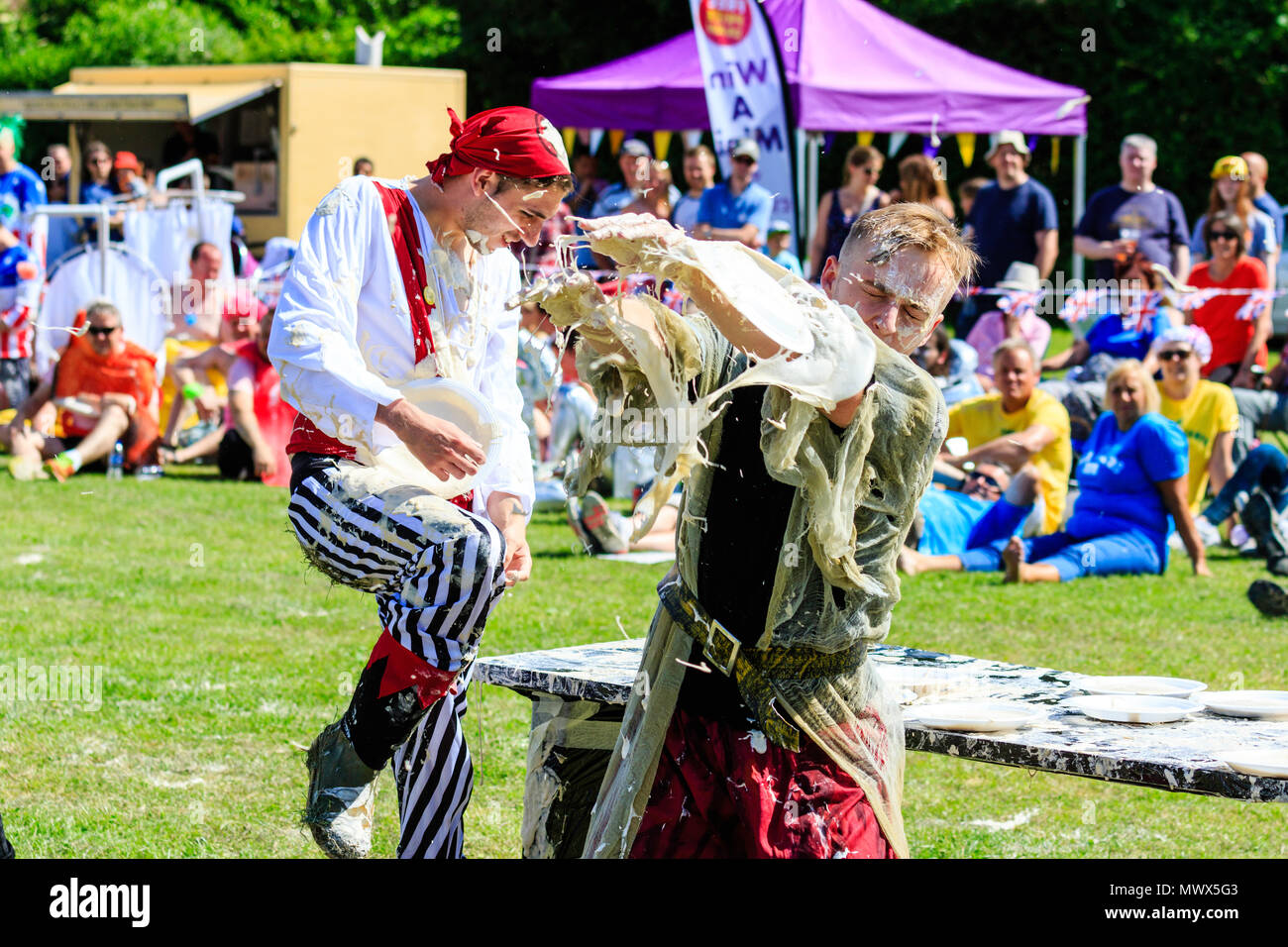 Custard pie fight hires stock photography and images Alamy