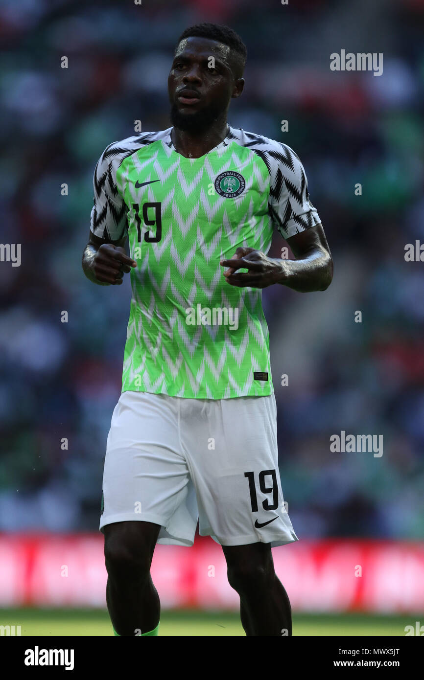London, UK. 2nd June 2018.John Ogu (N) at the England v Nigeria Friendly International match, at Wembley Stadium, on June 2, 2018. **This picture is for editorial use only** Credit: Paul Marriott/Alamy Live News Stock Photo
