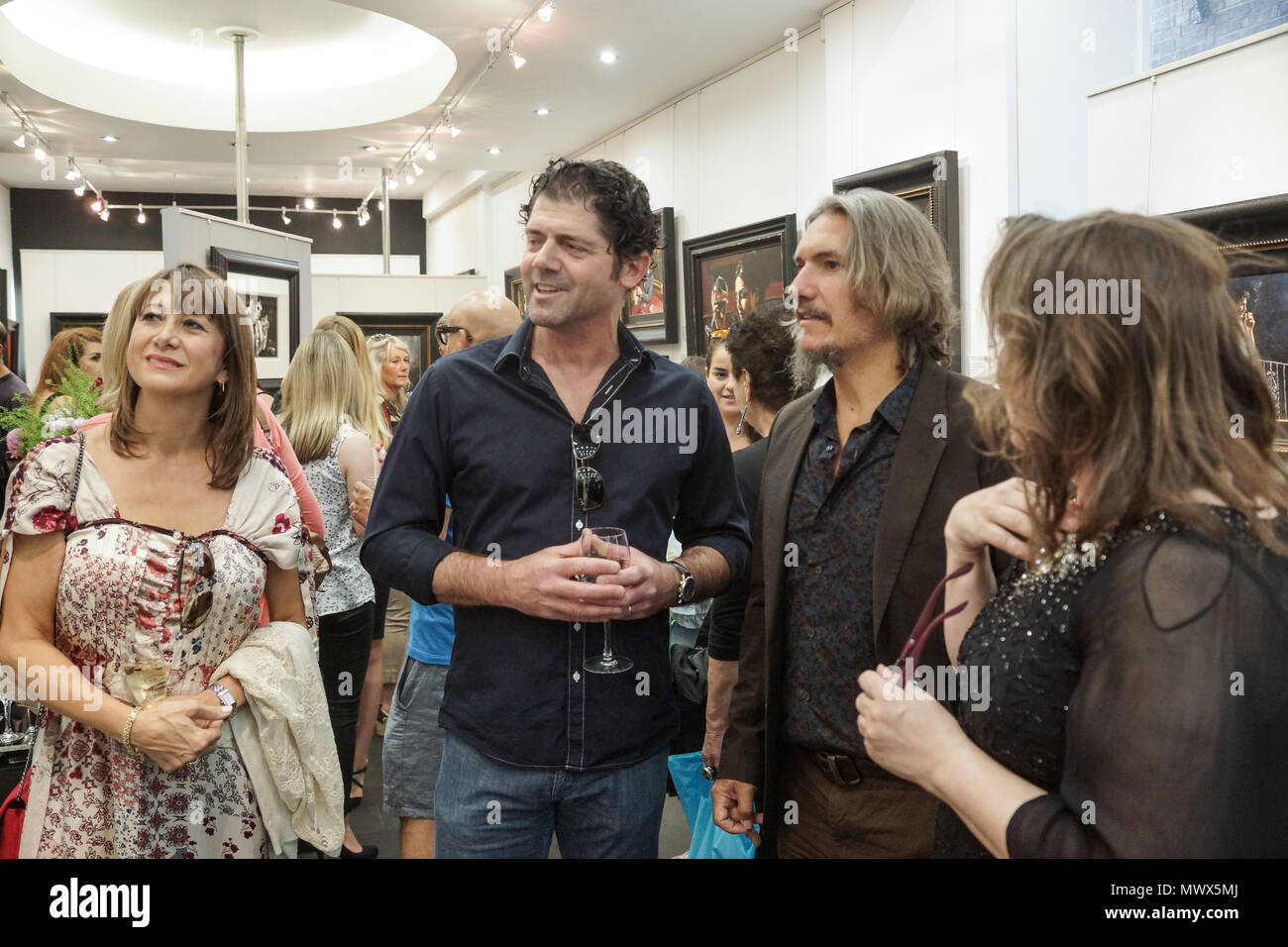 London, UK. 2nd June 2018. Argentinian artist Fabian Perez visits west ...