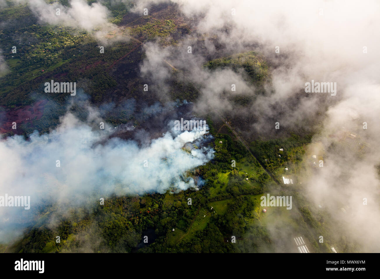 Aerial photography of live volcano hi-res stock photography and images ...