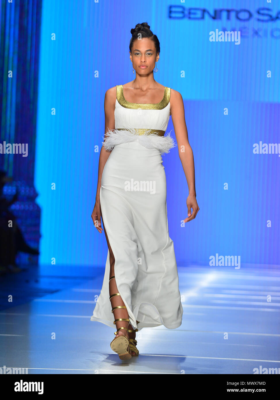 Miami, FL, USA. 01st June, 2018. A model walks the runway at the Benito