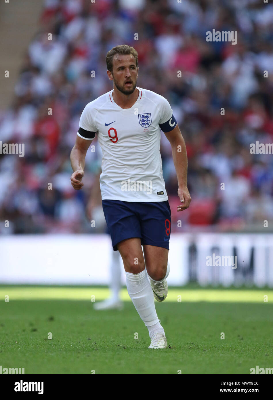 Wembley, London, UK. 2nd Jun, 2018. Harry Kane (E) at the England v Nigeria Friendly International match, at Wembley Stadium, on June 2, 2018. **This picture is for editorial use only** Credit: Paul Marriott/Alamy Live News Stock Photo