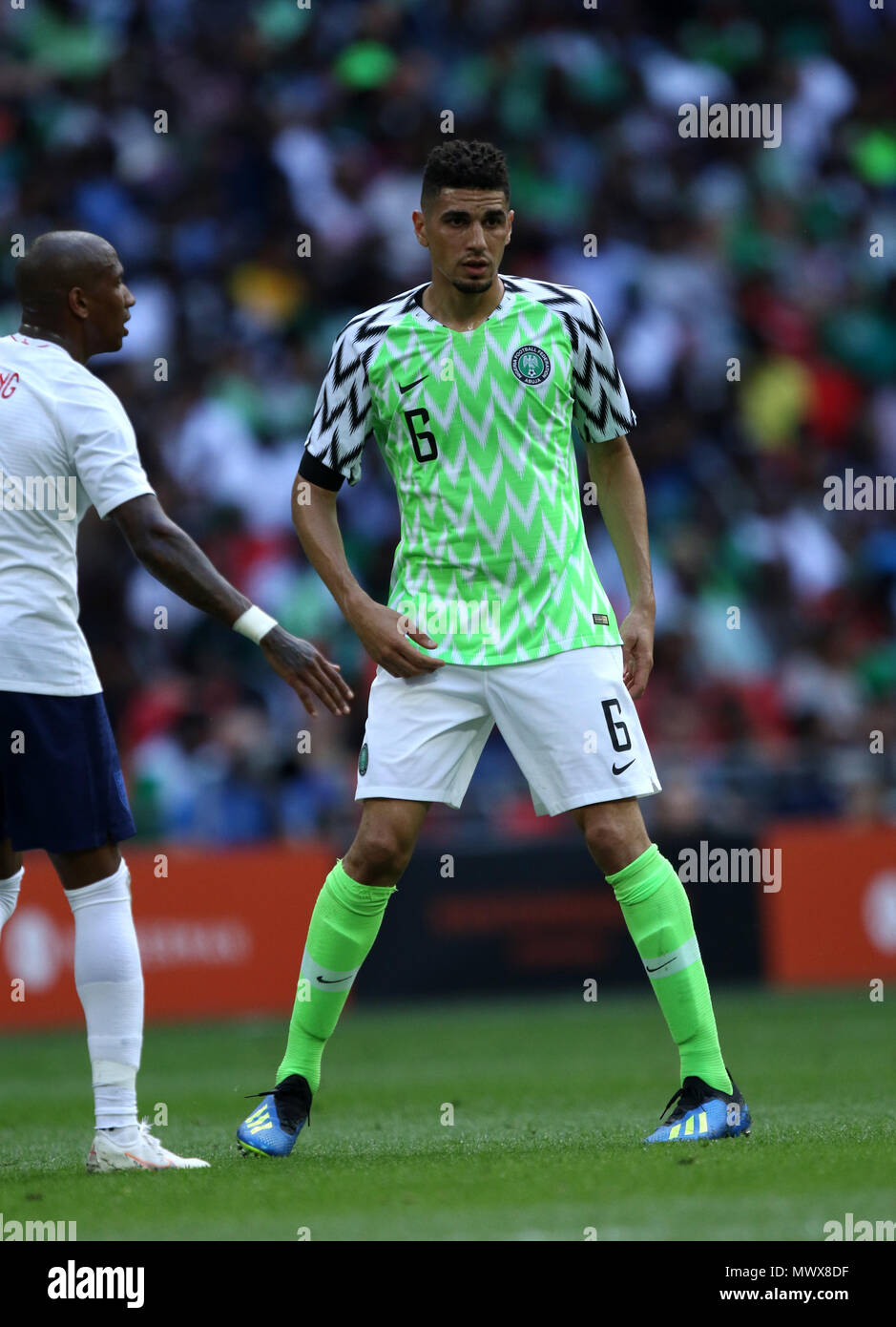 Wembley, London, UK. 2nd Jun, 2018. Leon Balogun (N) at the England v Nigeria Friendly International match, at Wembley Stadium, on June 2, 2018. **This picture is for editorial use only** Credit: Paul Marriott/Alamy Live News Stock Photo