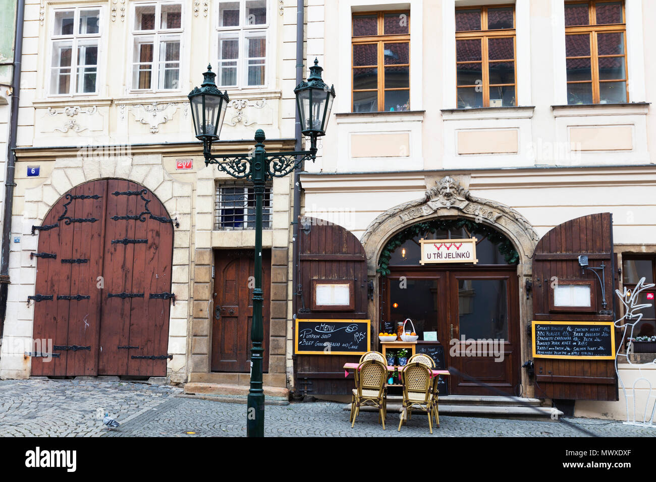 Street cafe, Prague, Czech Republic, Europe Stock Photo