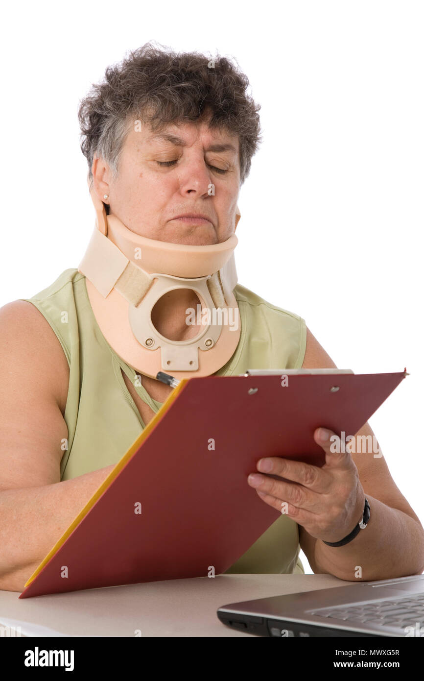 Woman accident car neck hires stock photography and images Alamy