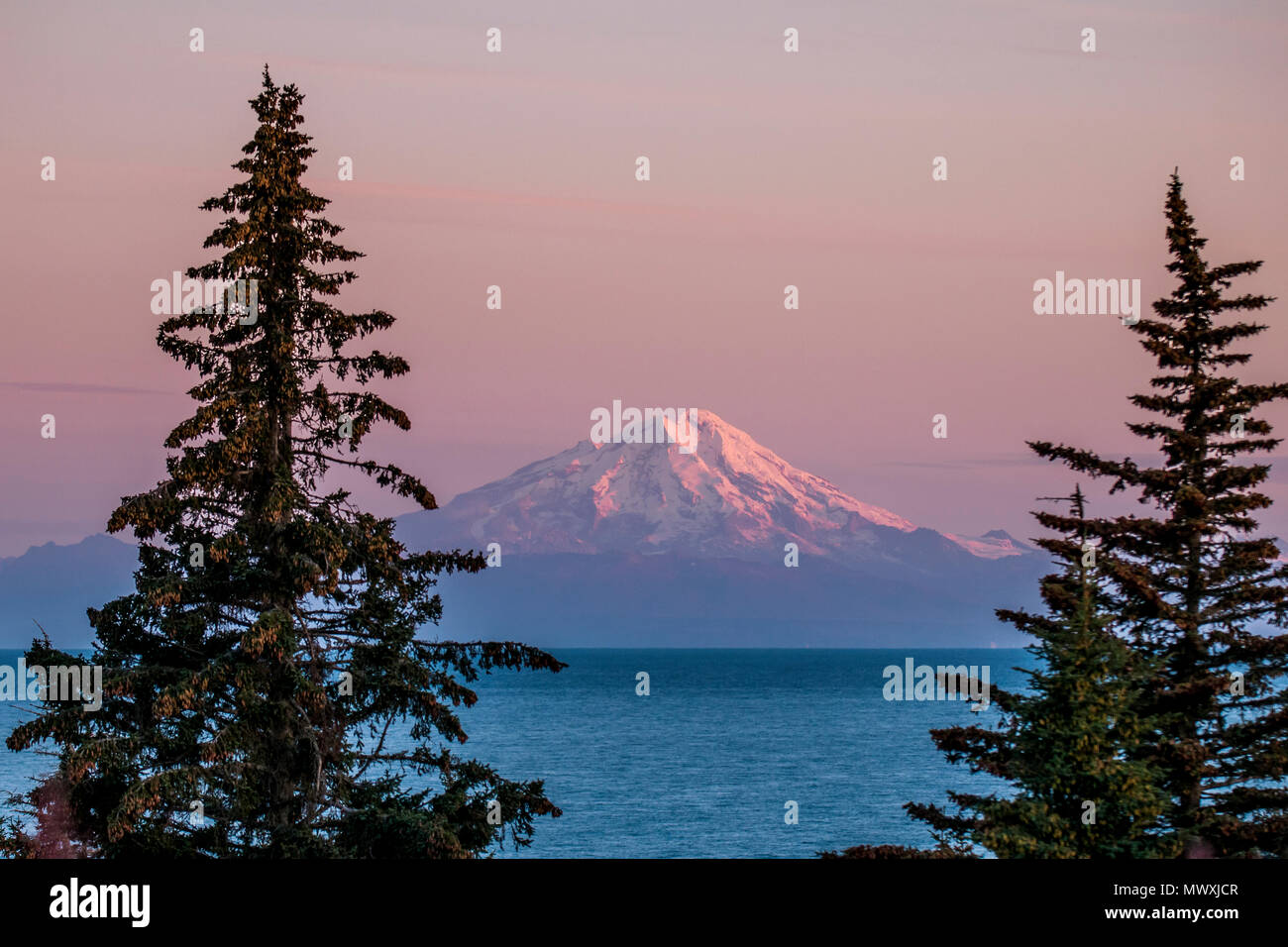 Mount Redoubt, Lake Clark National Park and Preserve, Alaska, United States of America, North America Stock Photo