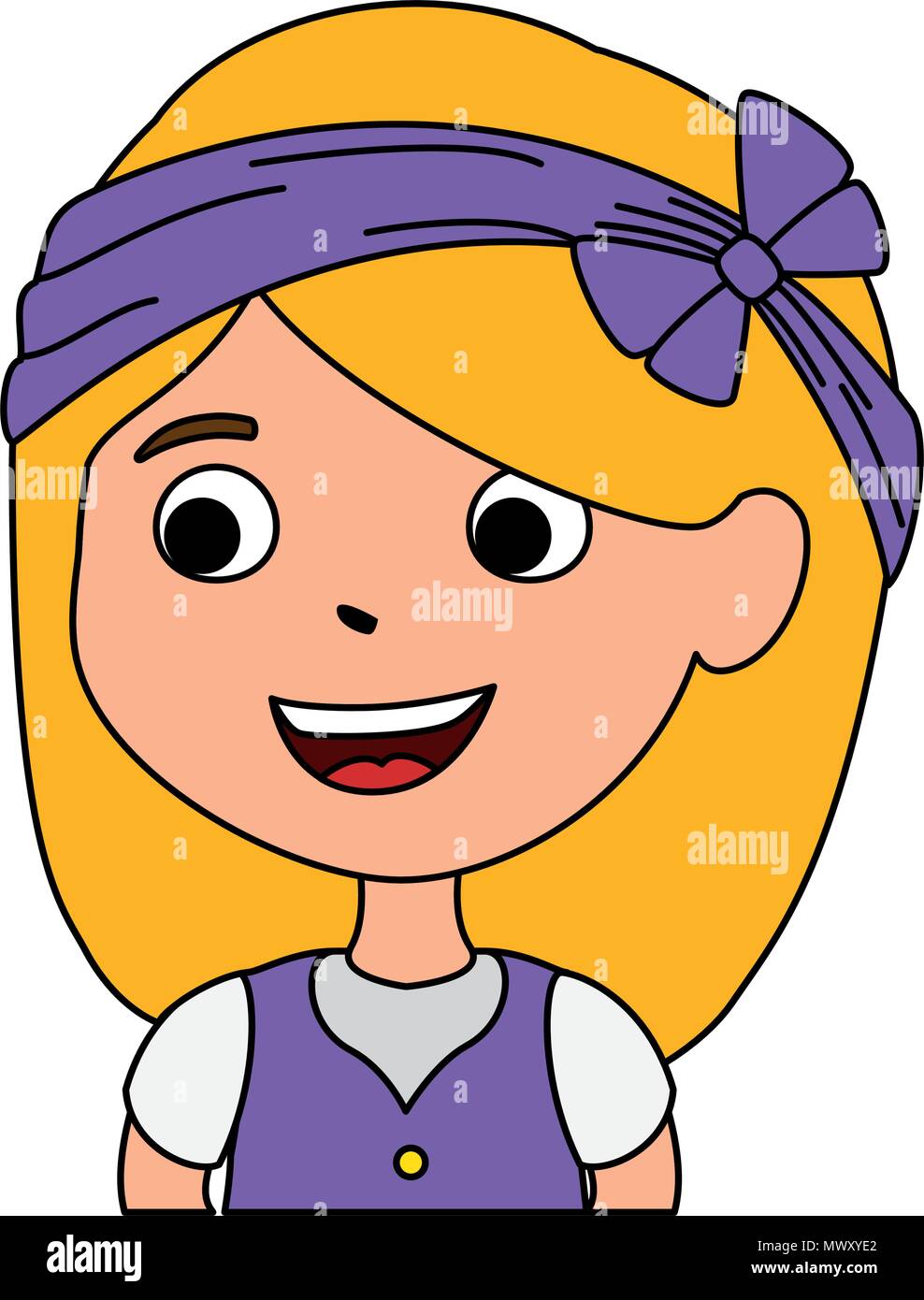 little girl daughter character vector illustration design Stock Vector ...