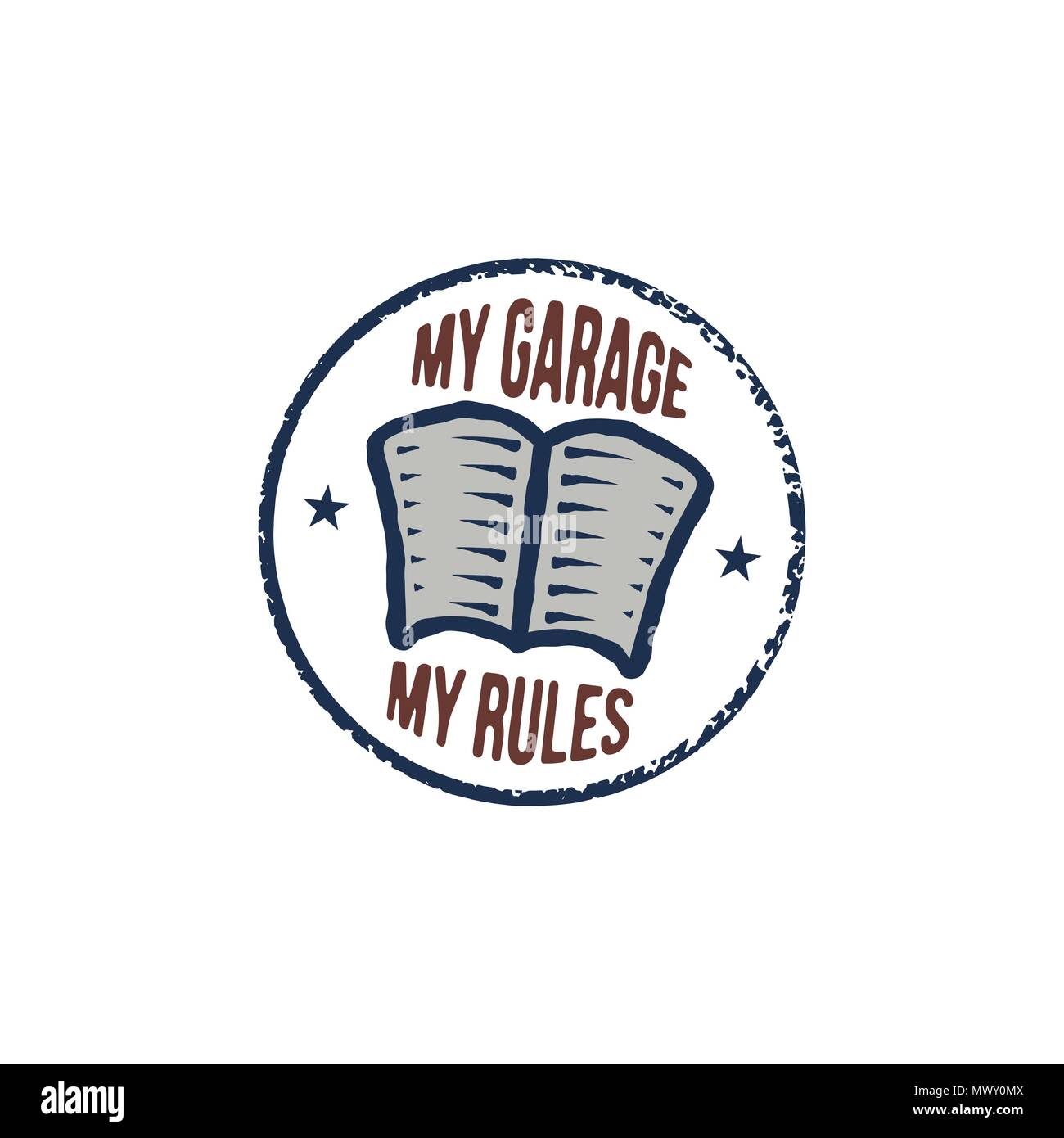 Garage Rules Poster Stock Vector Images Alamy