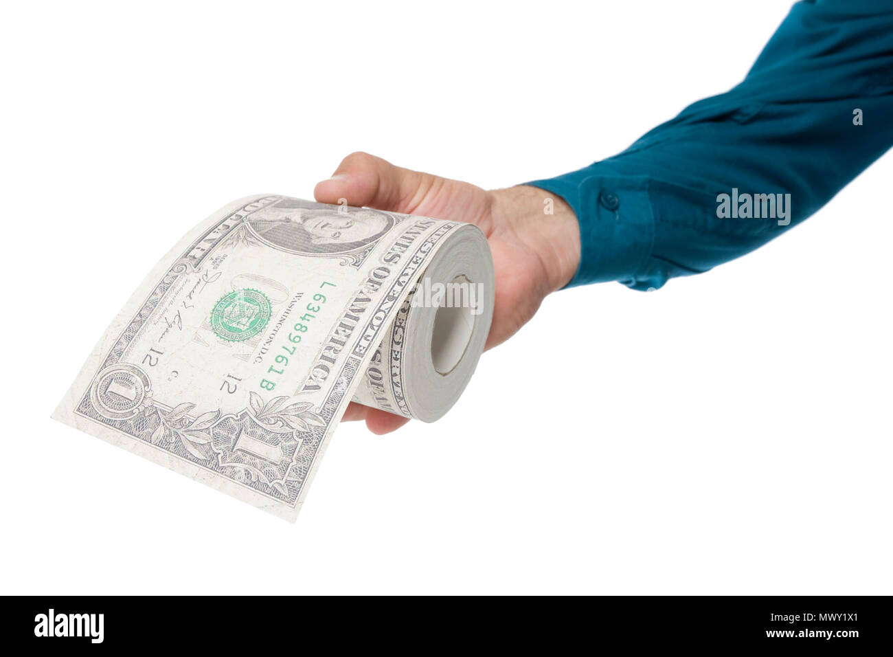 Hand on toilet paper hires stock photography and images Alamy