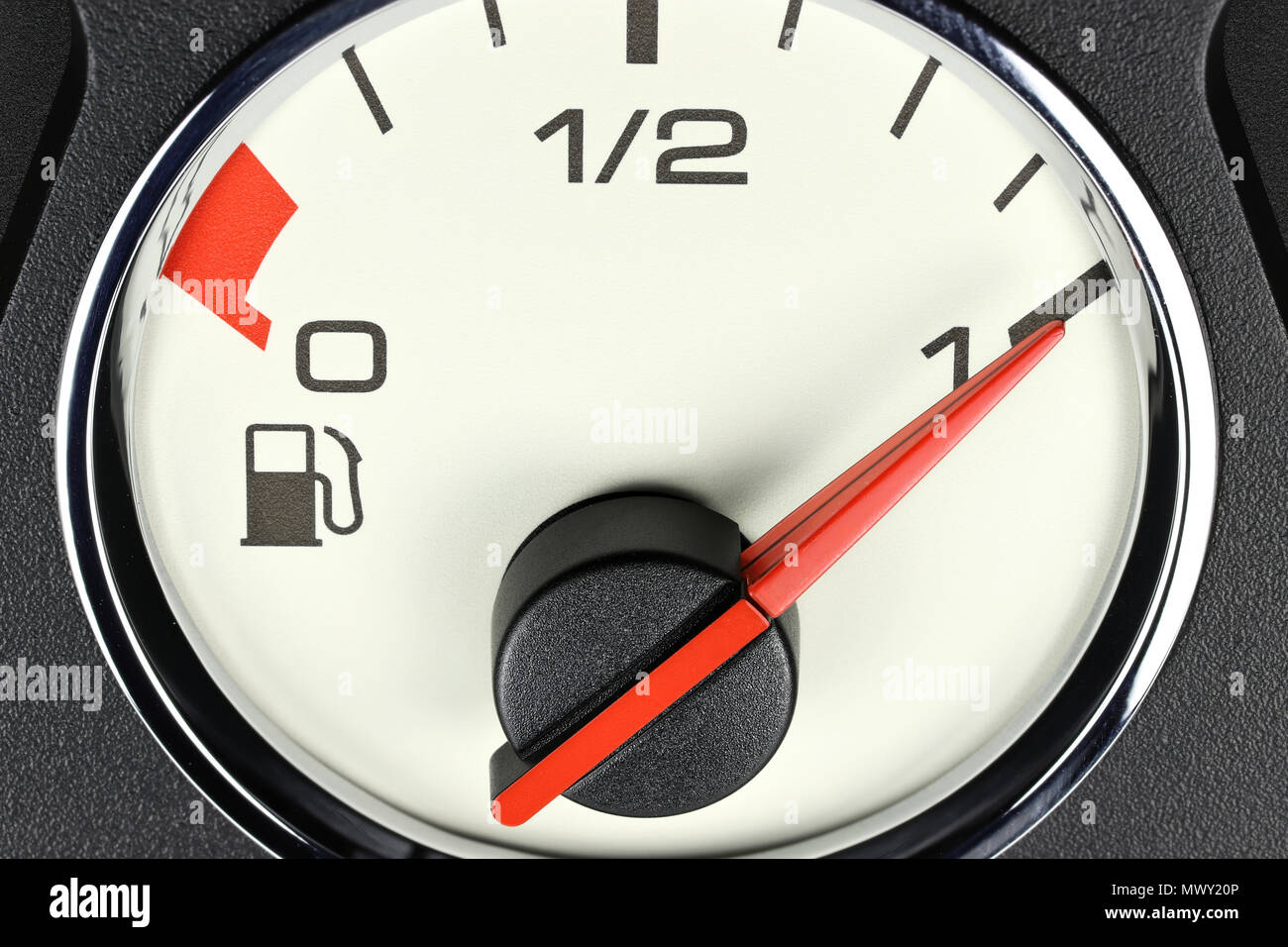fuel gauge in car dashboard full Stock Photo Alamy