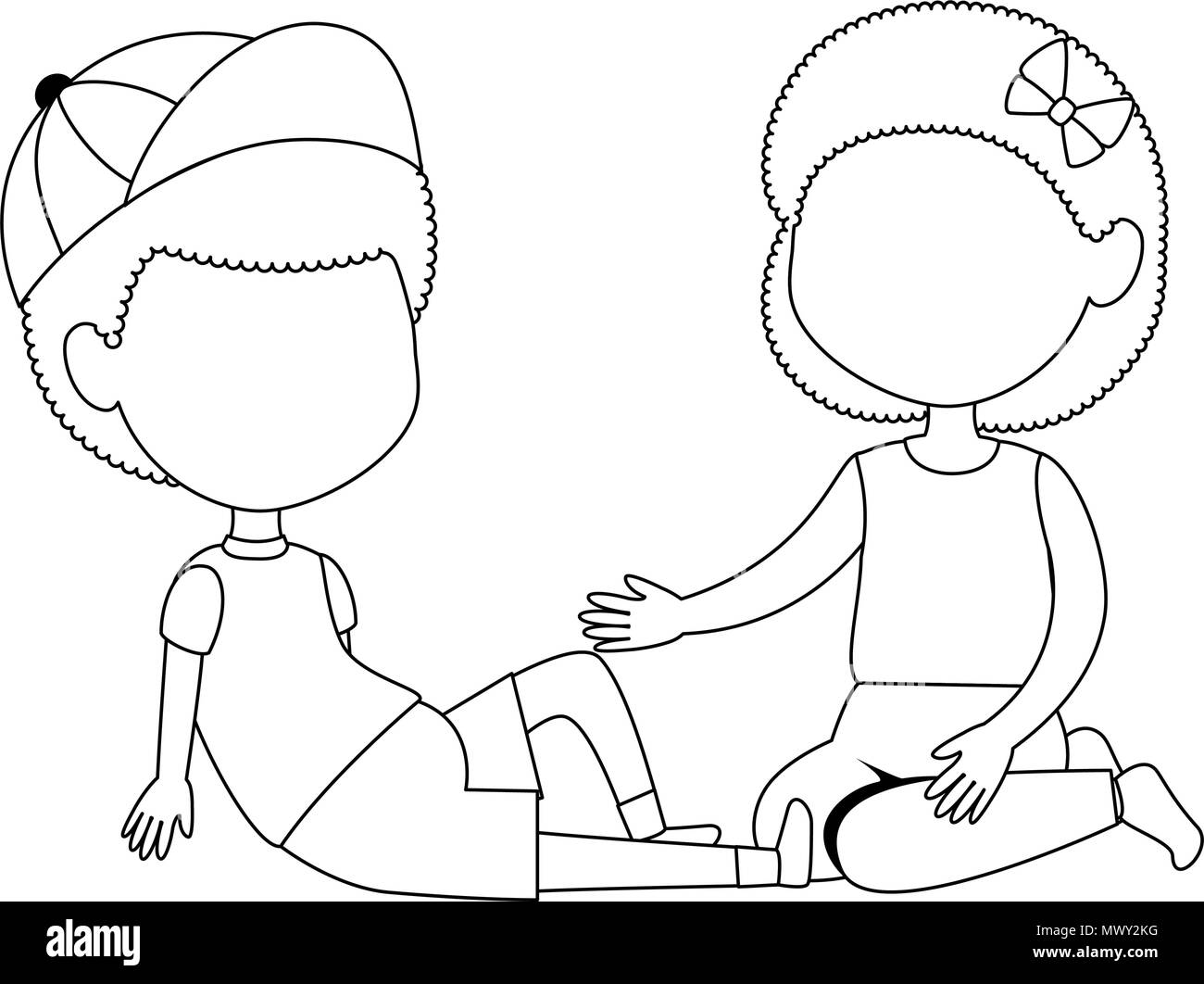 little kids couple characters Stock Vector Image & Art - Alamy
