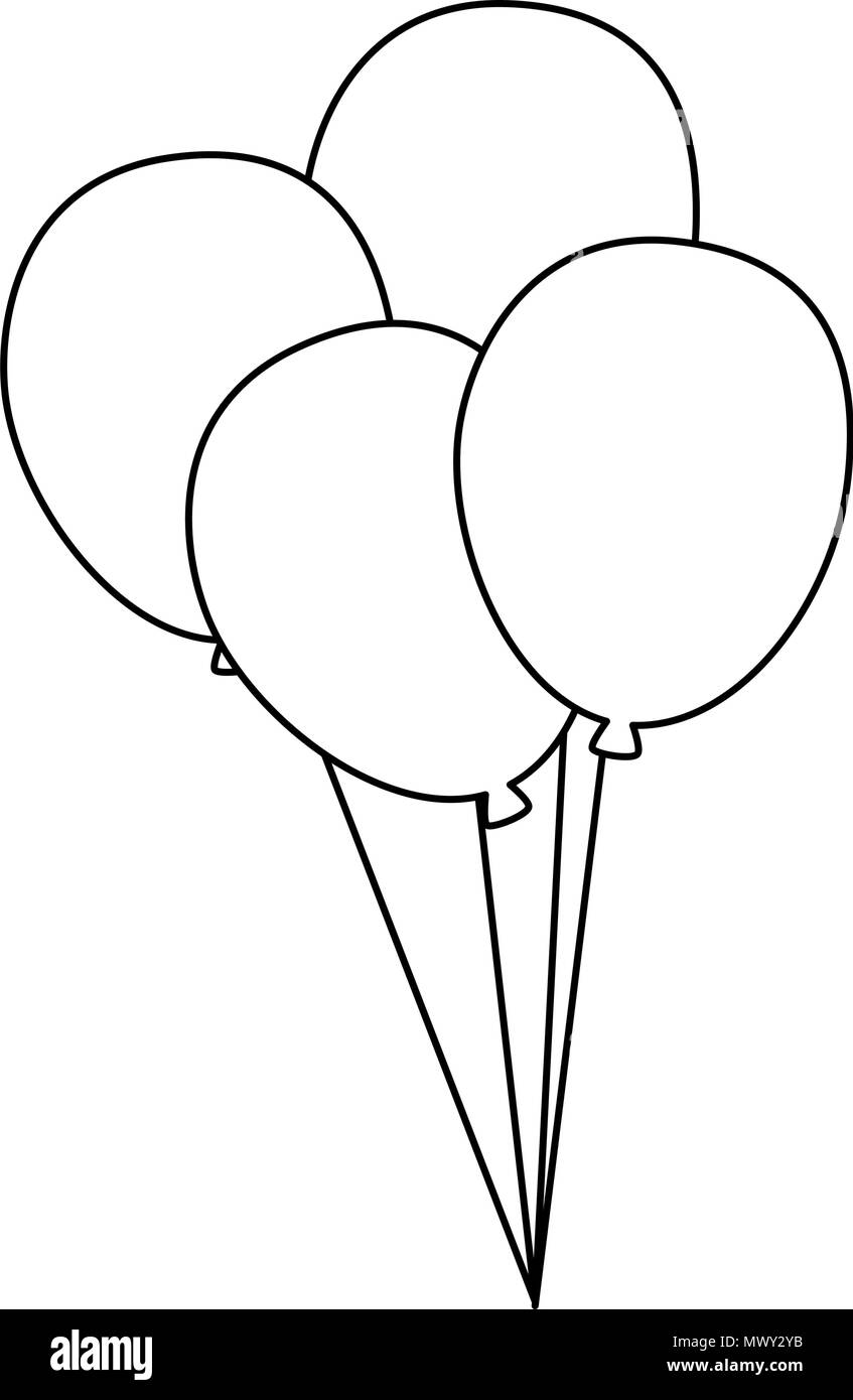 party balloons helium icon Stock Vector Image & Art - Alamy