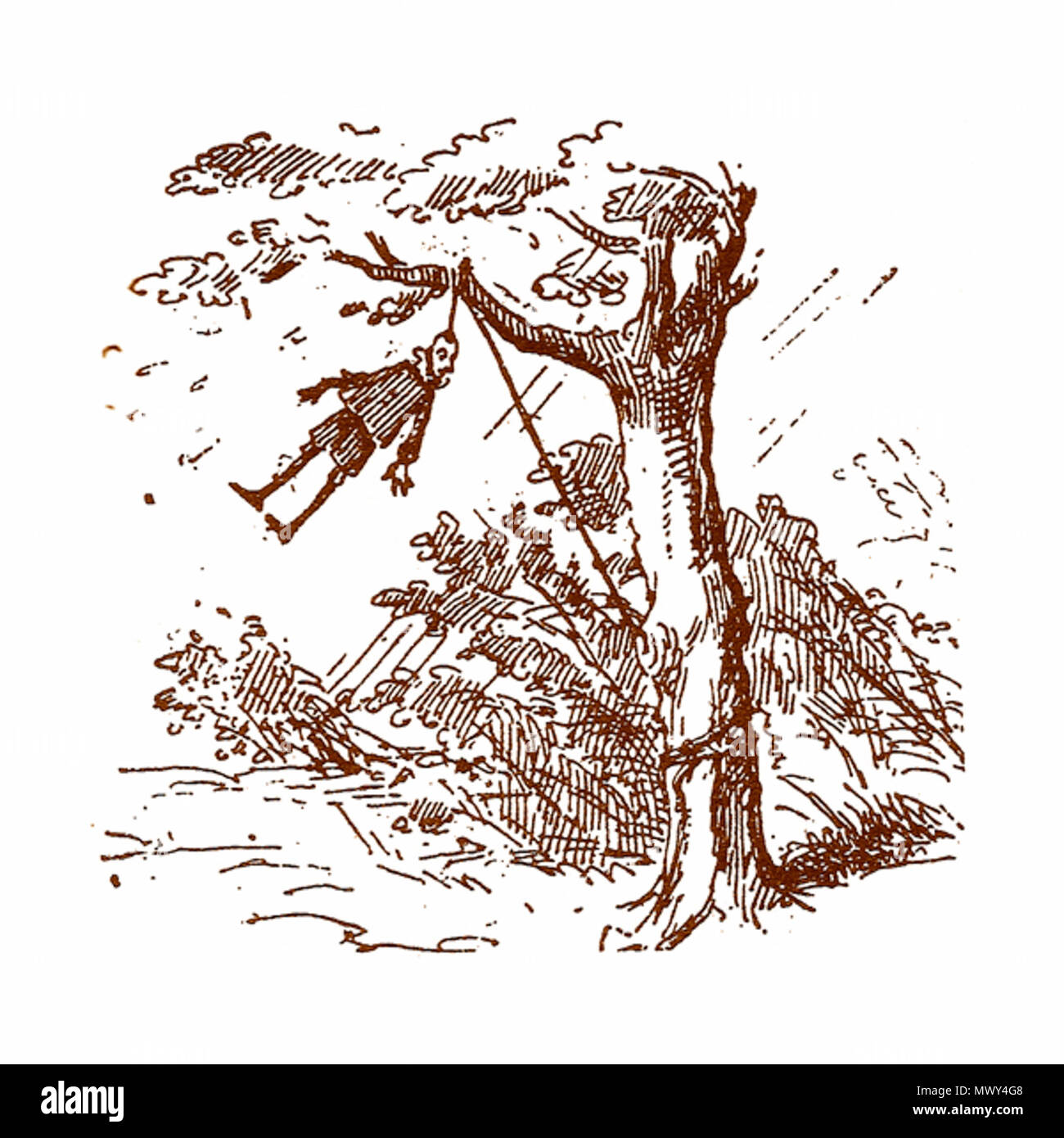 . Illustration the adventures of Pinocchio. Chapter XV Pinocchio