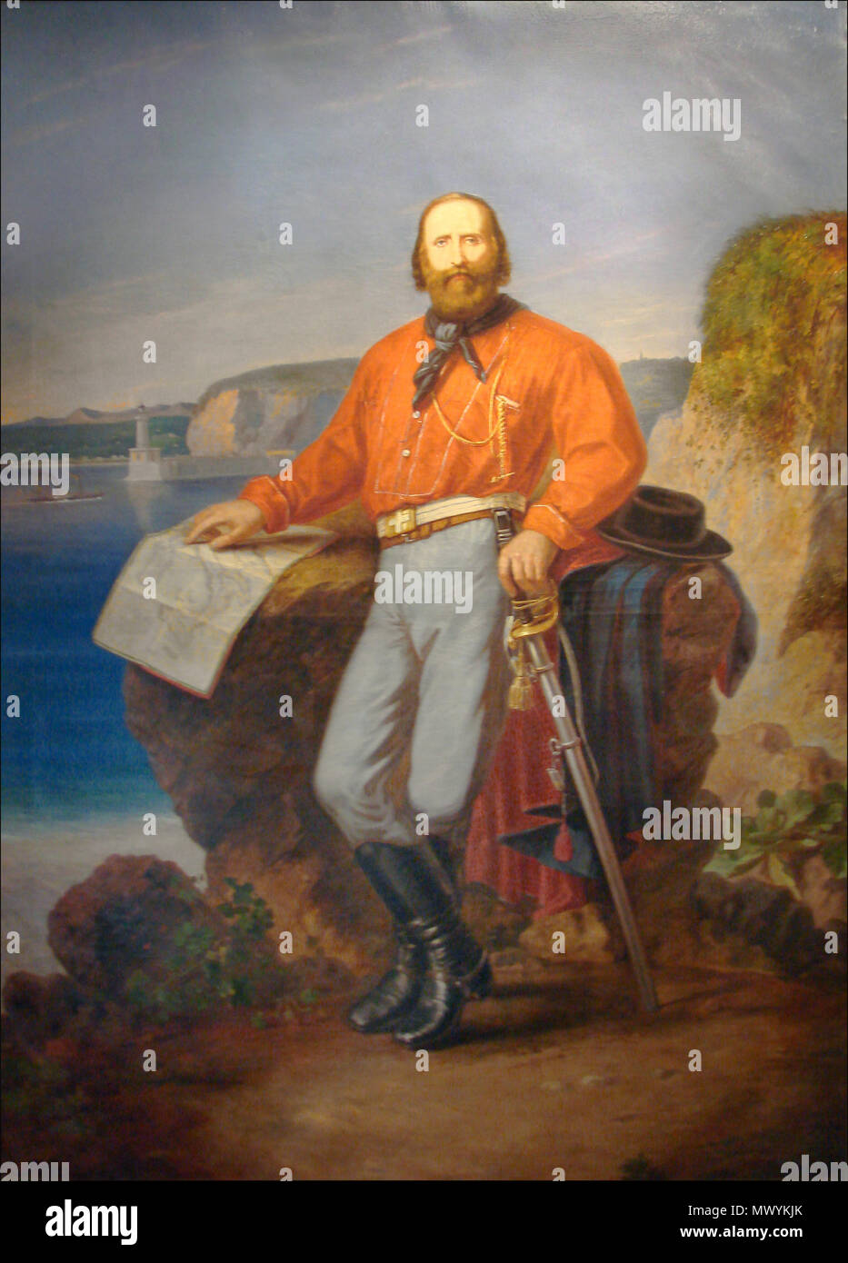 434 Musée Masséna Nice - Giuseppe Garibaldi Portrait Stock Photo