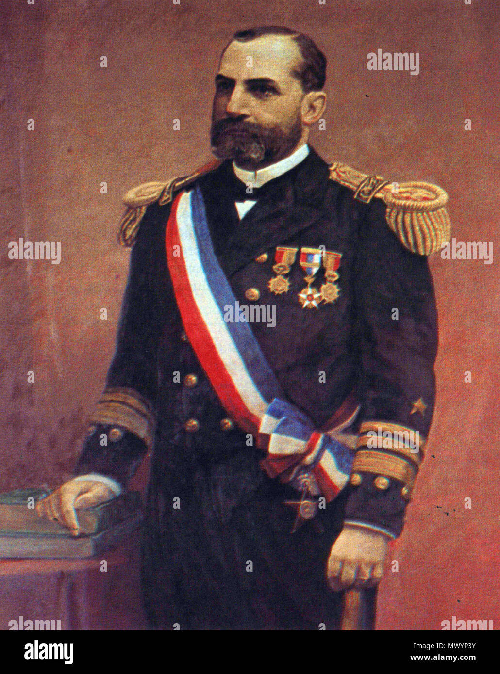 . English: Jorge Montt Álvarez (April 26, 1847 - October 8, 1922) was vice-admiral of the Chilean navy and president of Chile from 1891 to 1896. circa 1900. Unknown 424 Jorge Montt Alvarez(3) Stock Photo