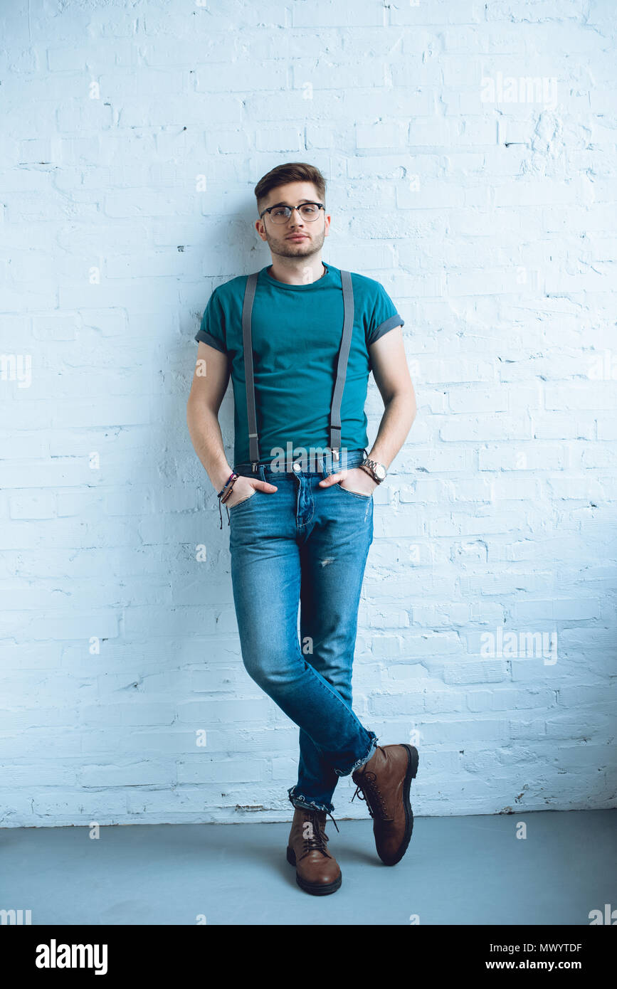 Handsome bearded man wearing denim hi-res stock photography and images ...