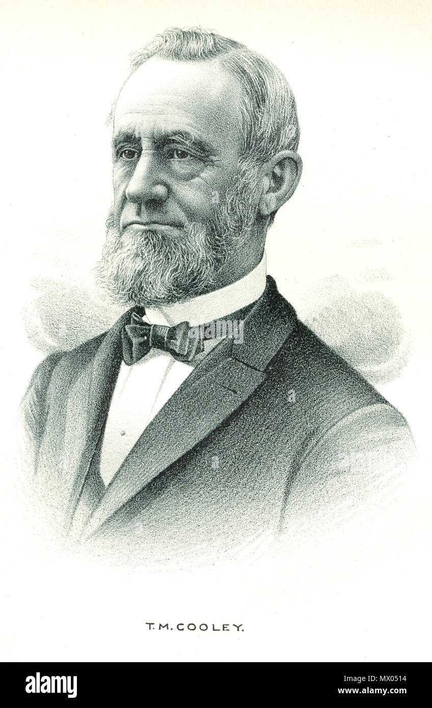 . Thomas McIntyre Cooley (1824-1898). Justice of Michigan Supreme Court, 1865-85; also Chief Justice; member, U.S. Interstate Commerce Commission, 1887-92. 1891. Unknown 605 Thomas M Cooley Stock Photo