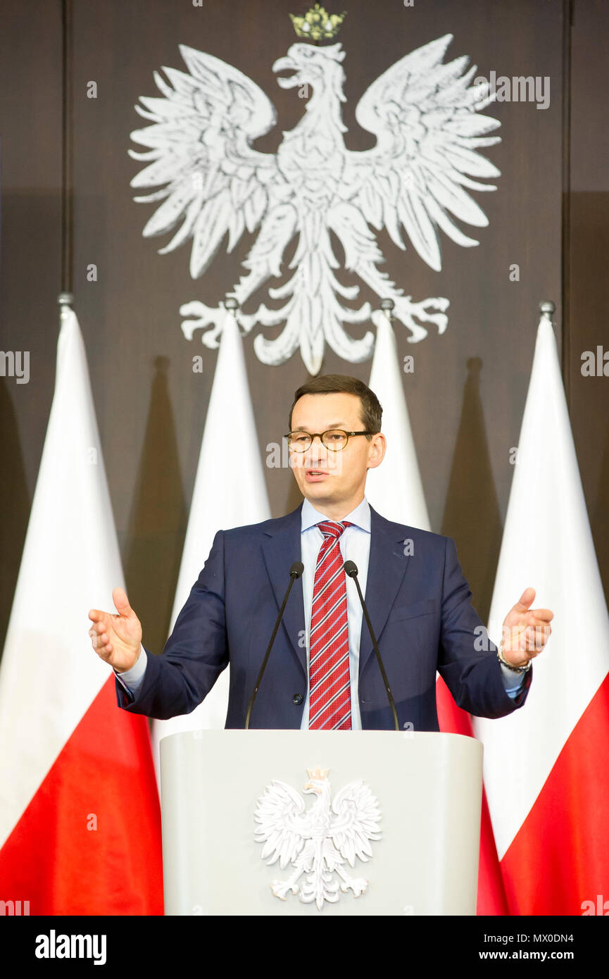 Mateusz Morawiecki, Prime Minister of the Republic of Poland in Gdansk, Poland. May 20th 2018 © Wojciech Strozyk / Alamy Stock Photo Stock Photo