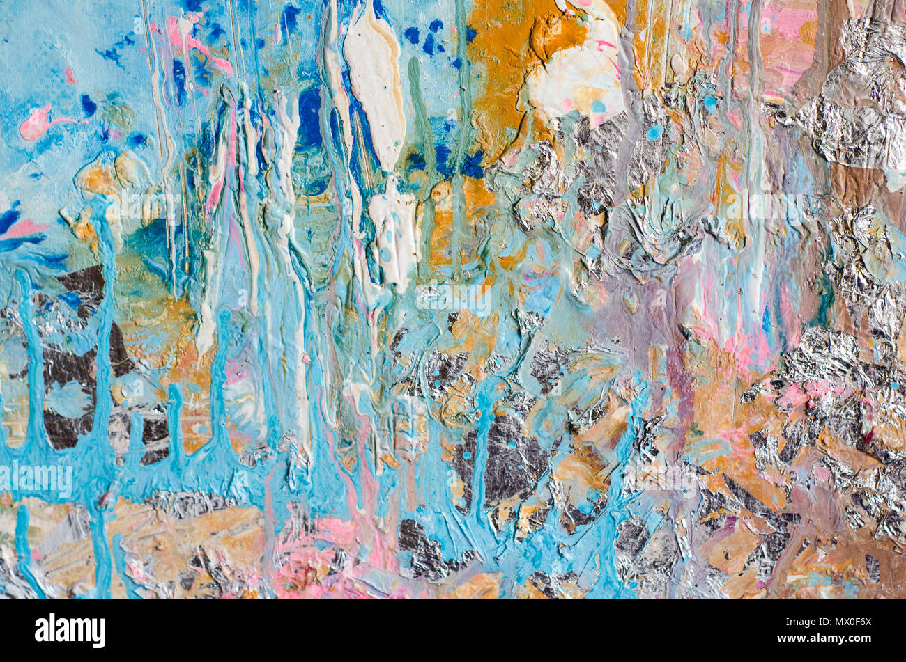 Abstract acrylic painting. Contemporary art. Texture for various background. High resolution photo. Stock Photo
