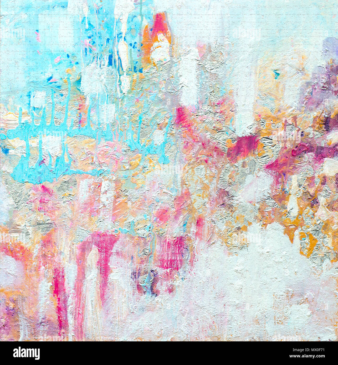 Abstract acrylic painting. Contemporary art. Texture for various background. High resolution photo. Stock Photo
