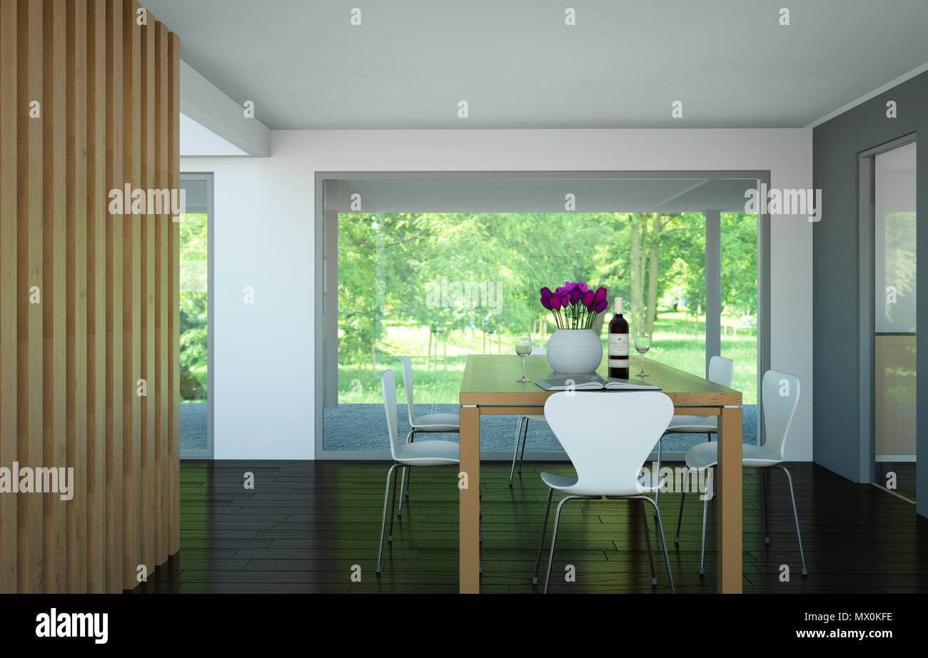 Dining room interior design in modern appartment Stock Photo - Alamy