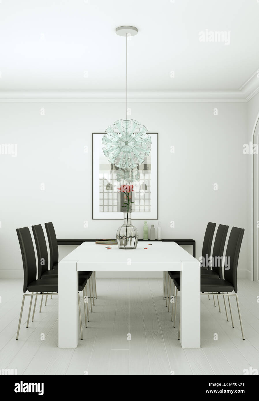 Dining room interior design in modern appartment Stock Photo - Alamy