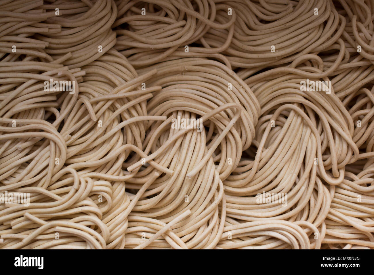 Close up view of raw noodles Stock Photo