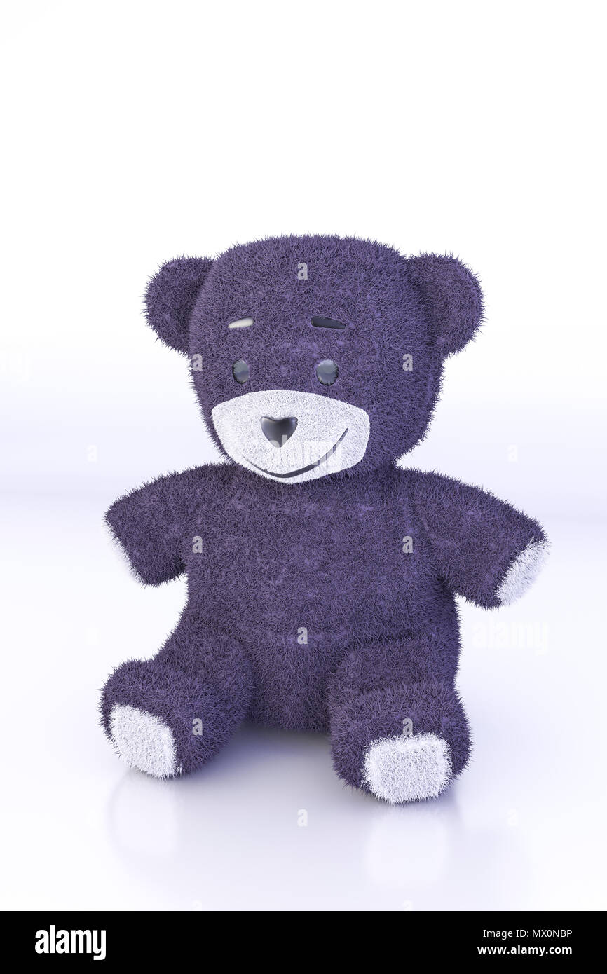 teddy bear isolated on white background 3d illustration Stock Photo - Alamy