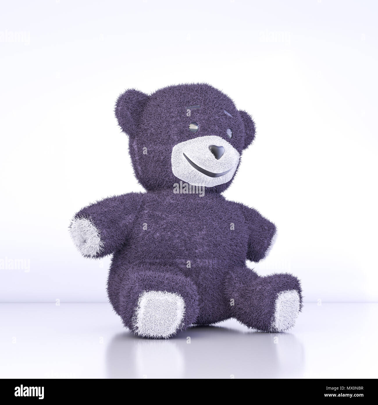 teddy bear isolated on white background 3d illustration Stock Photo - Alamy