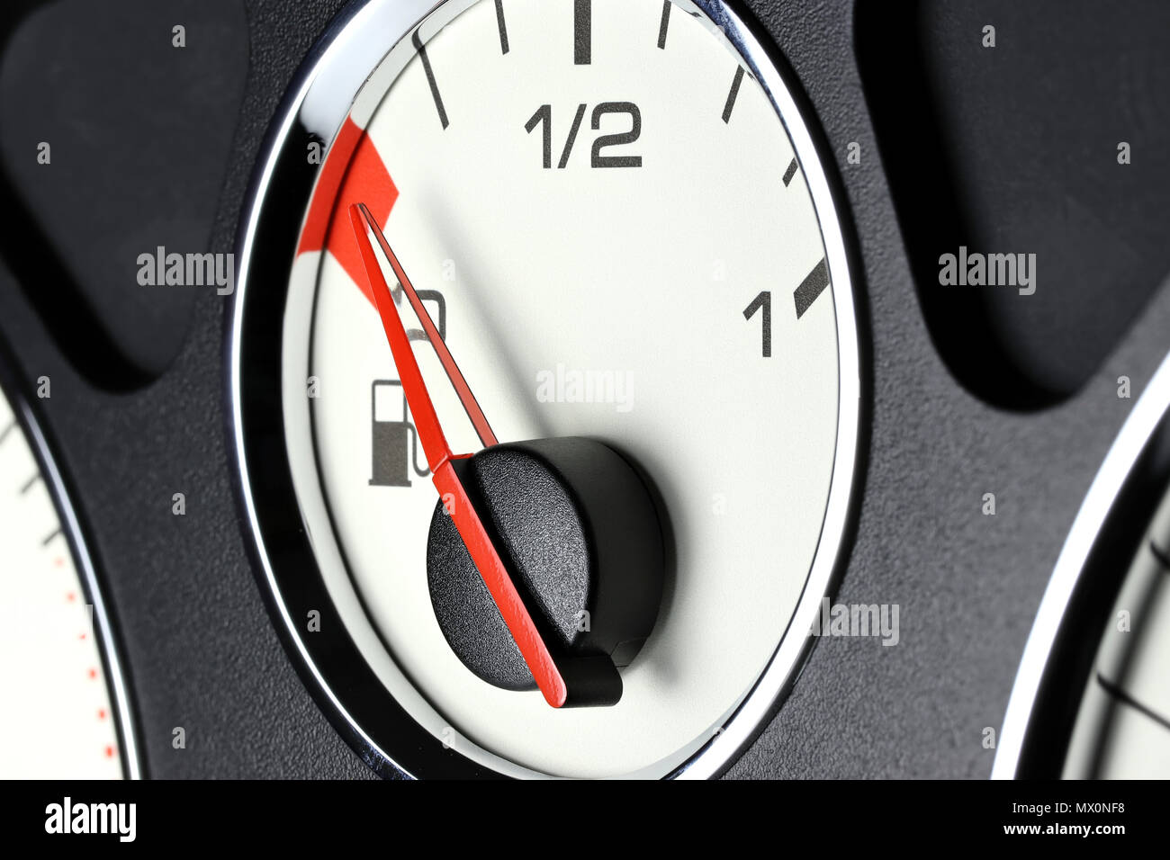 fuel gauge in car dashboard empty Stock Photo Alamy