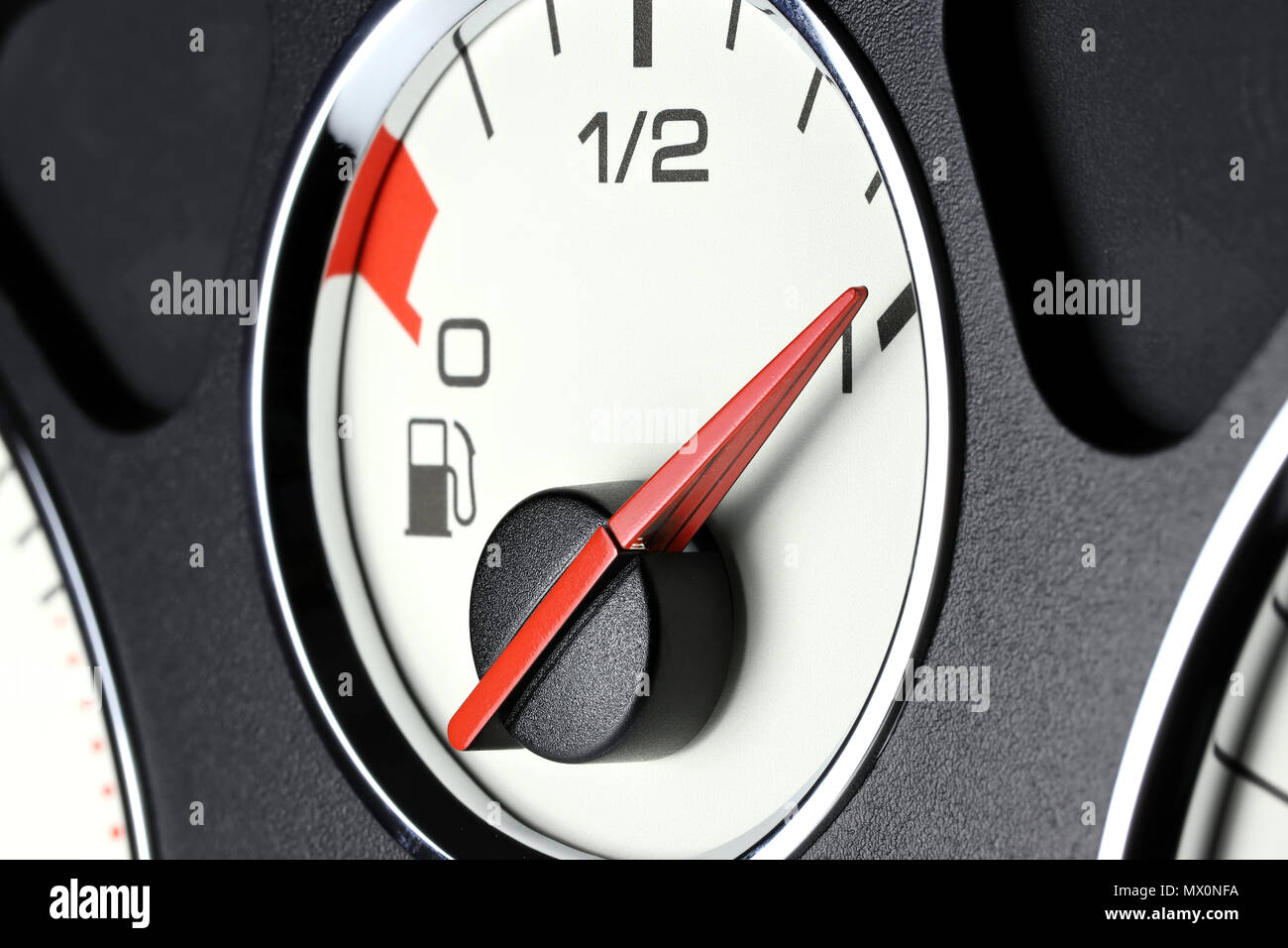 fuel gauge in car dashboard full Stock Photo Alamy