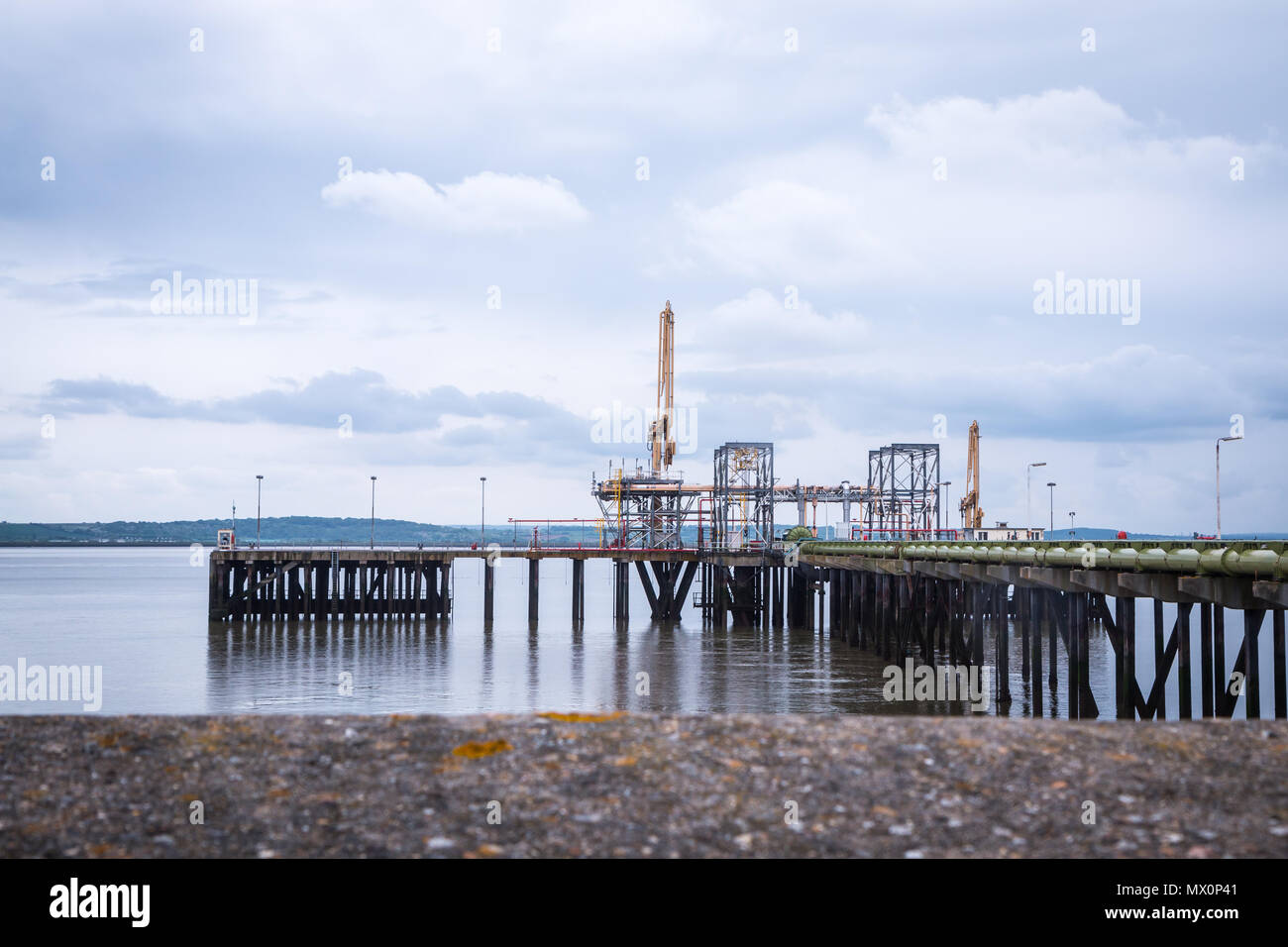 shipping dock on Canvey Island Stock Photo