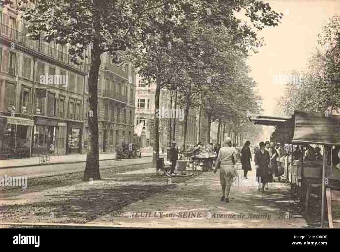 . Français : ancienne avenue de Neuilly à Neuilly vers 1900 . 21 October 2014, 17:12:30. Unknown 65 Ave Neuilly CPold Stock Photo