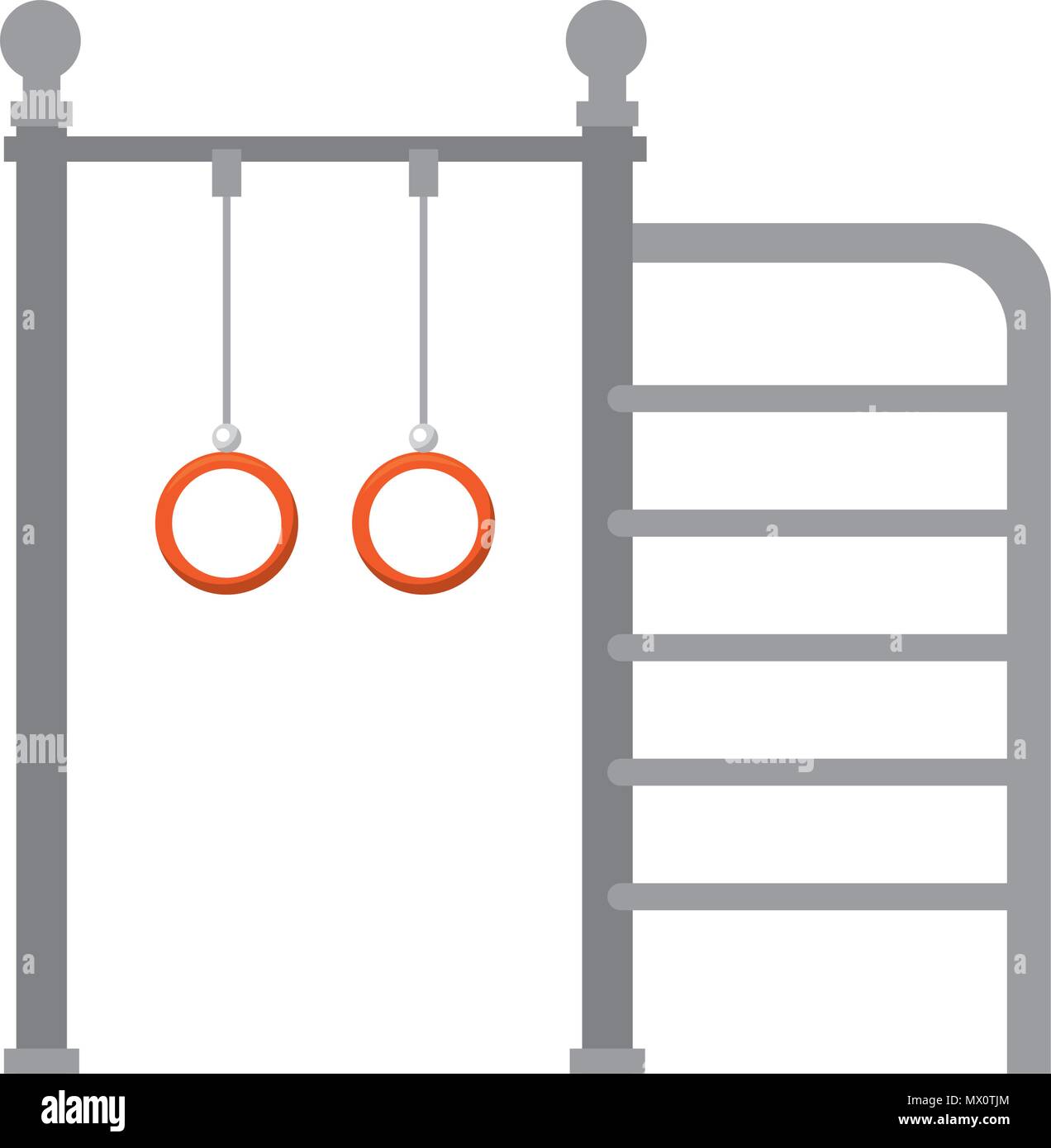 park playground rings hanging vector illustration design Stock Vector