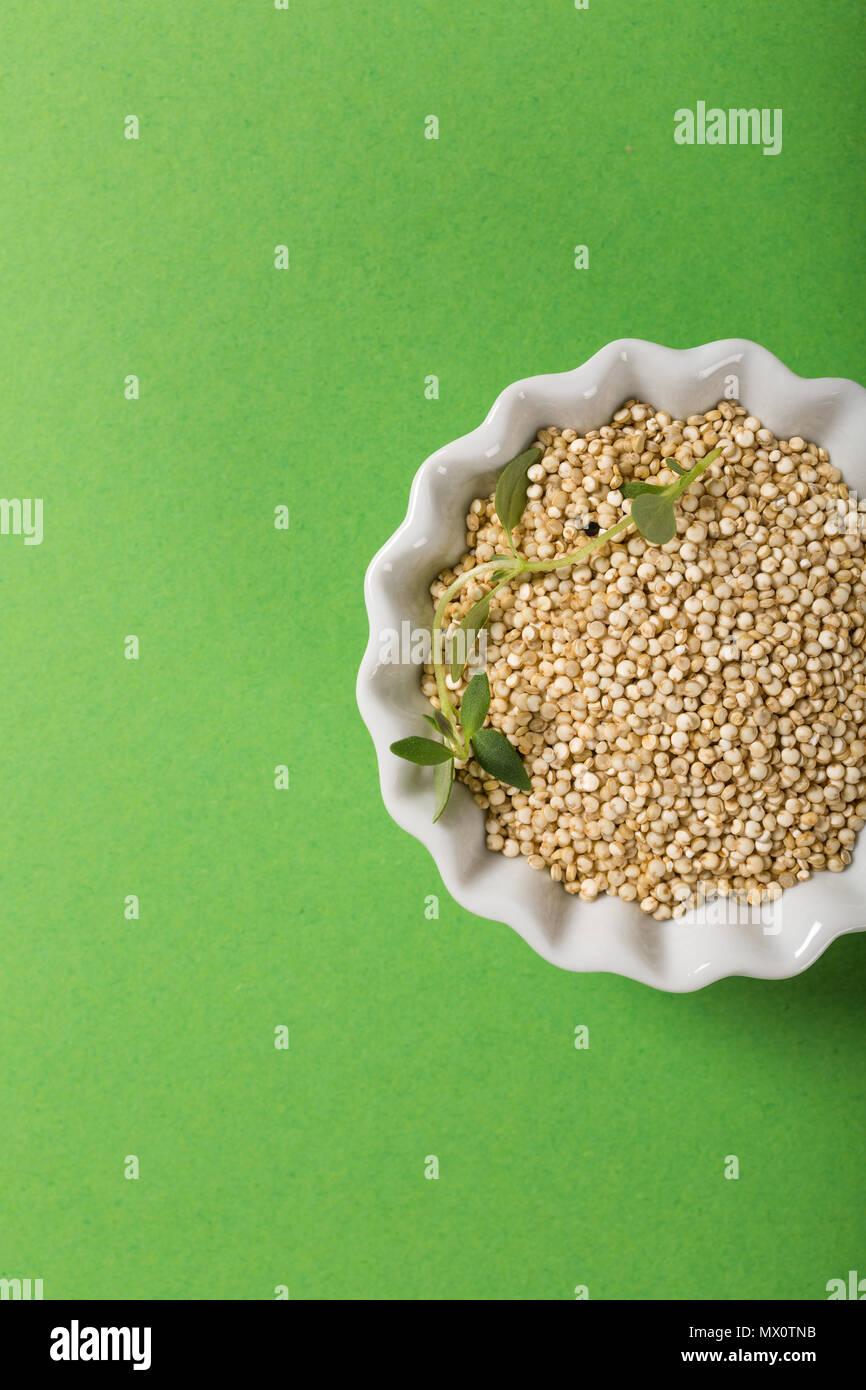 Quinoa in white bowls Stock Photo - Alamy