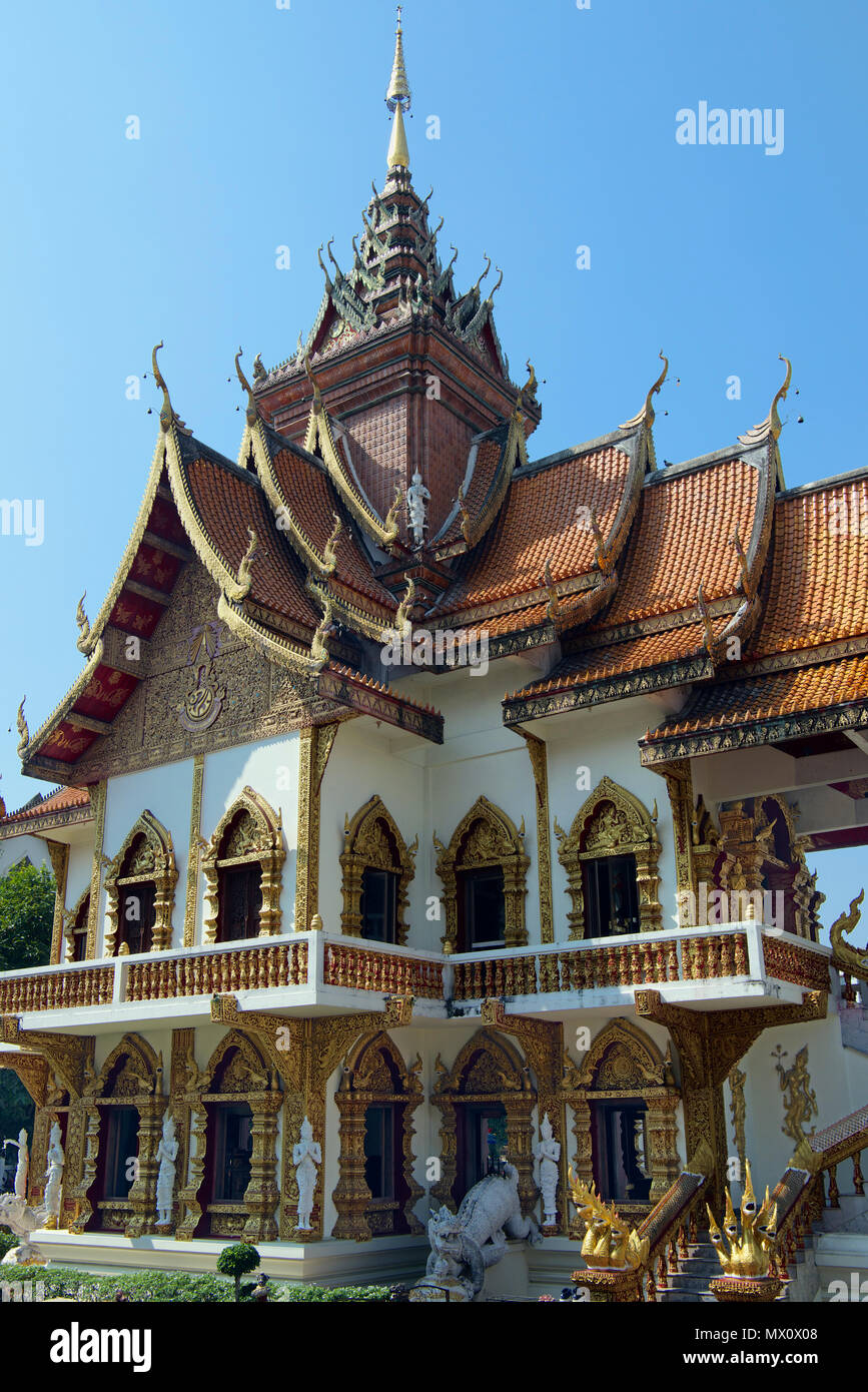 Wat Bupparam temple Chiang Mai Northern Thailand Stock Photo
