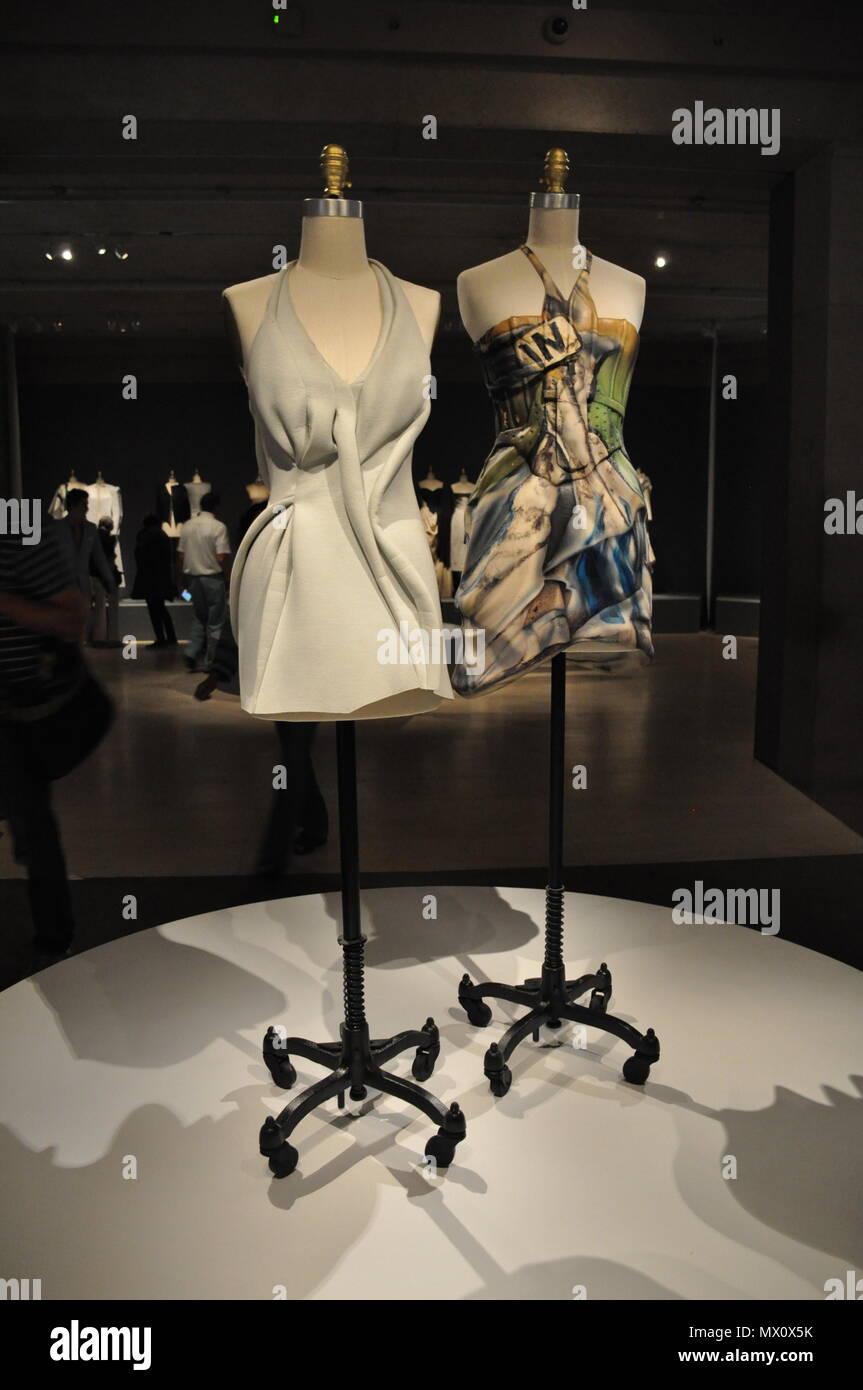 Hussein Chalayan Black and Silver Dress