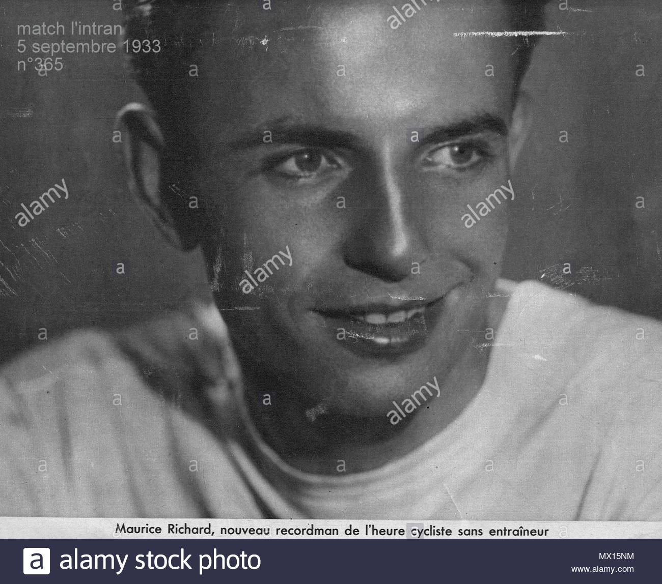 Français 1933 maurice richard est le nouveau recordman de lheure cycliste sans