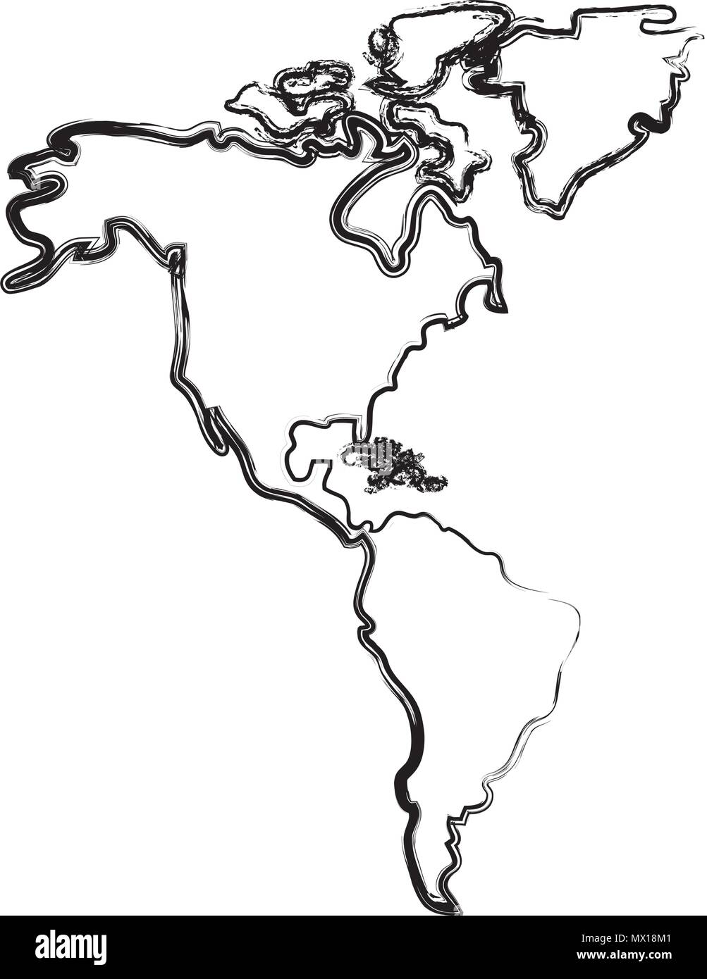 grunge global america map geography continent Stock Vector Image & Art ...