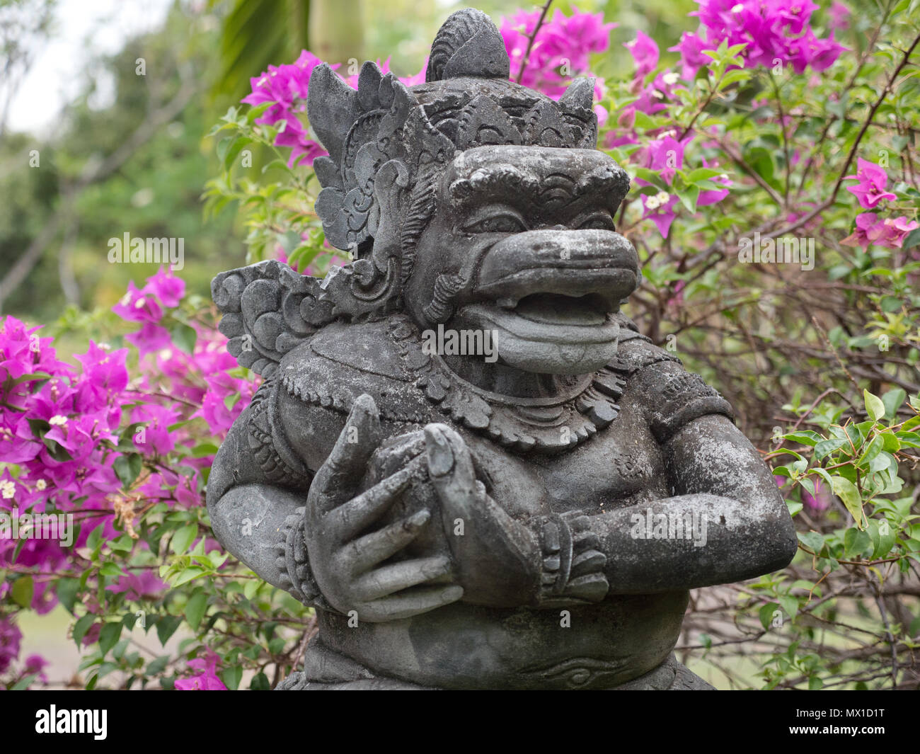 Hindu temple with statues of the gods on Bali island, Indonesia ...