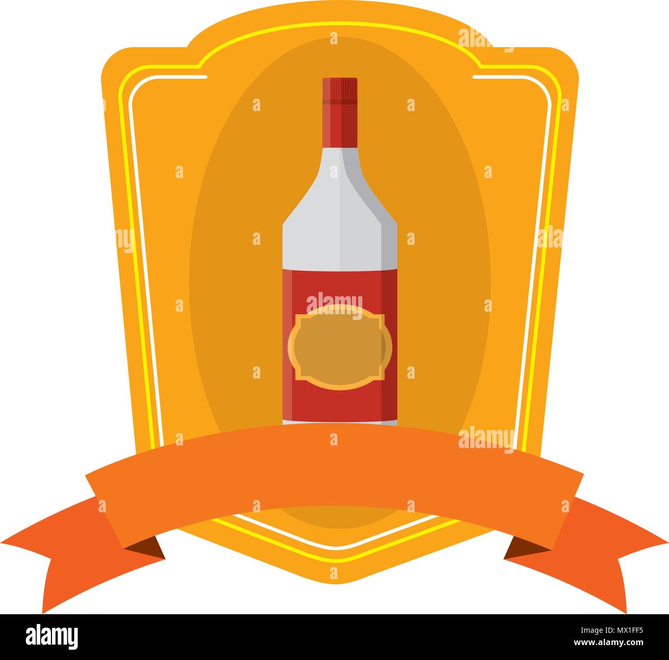 schnapps liquor bottle beverage emblem Stock Vector Image & Art Alamy
