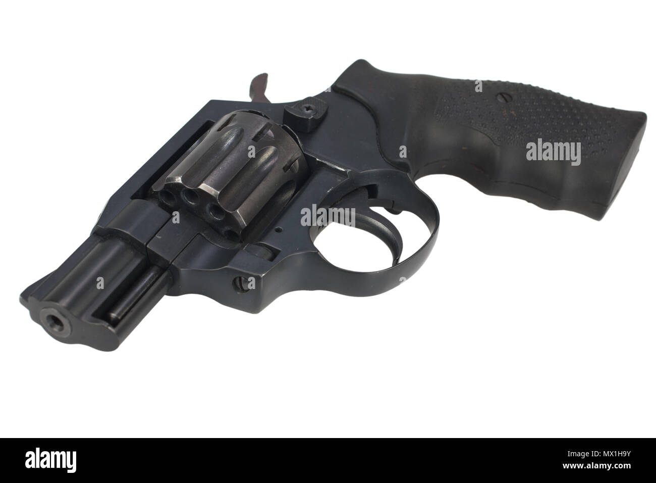 Revolver gun isolated on white background Stock Photo - Alamy