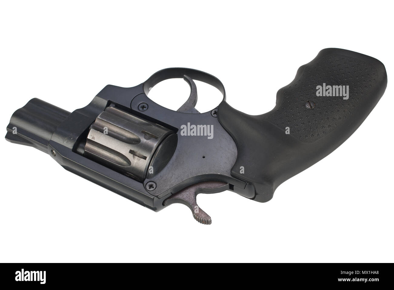 Revolver gun isolated on white background Stock Photo - Alamy