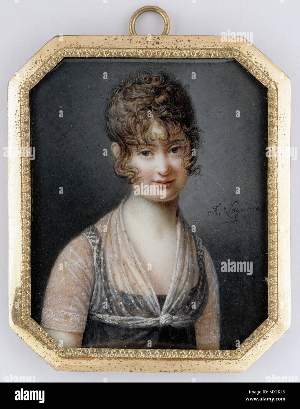 219 François Lagrenée (1774–1832)- Portrait of a Lady - Naisen muotokuva - Porträtt av en kvinna (29359007092) Stock Photo