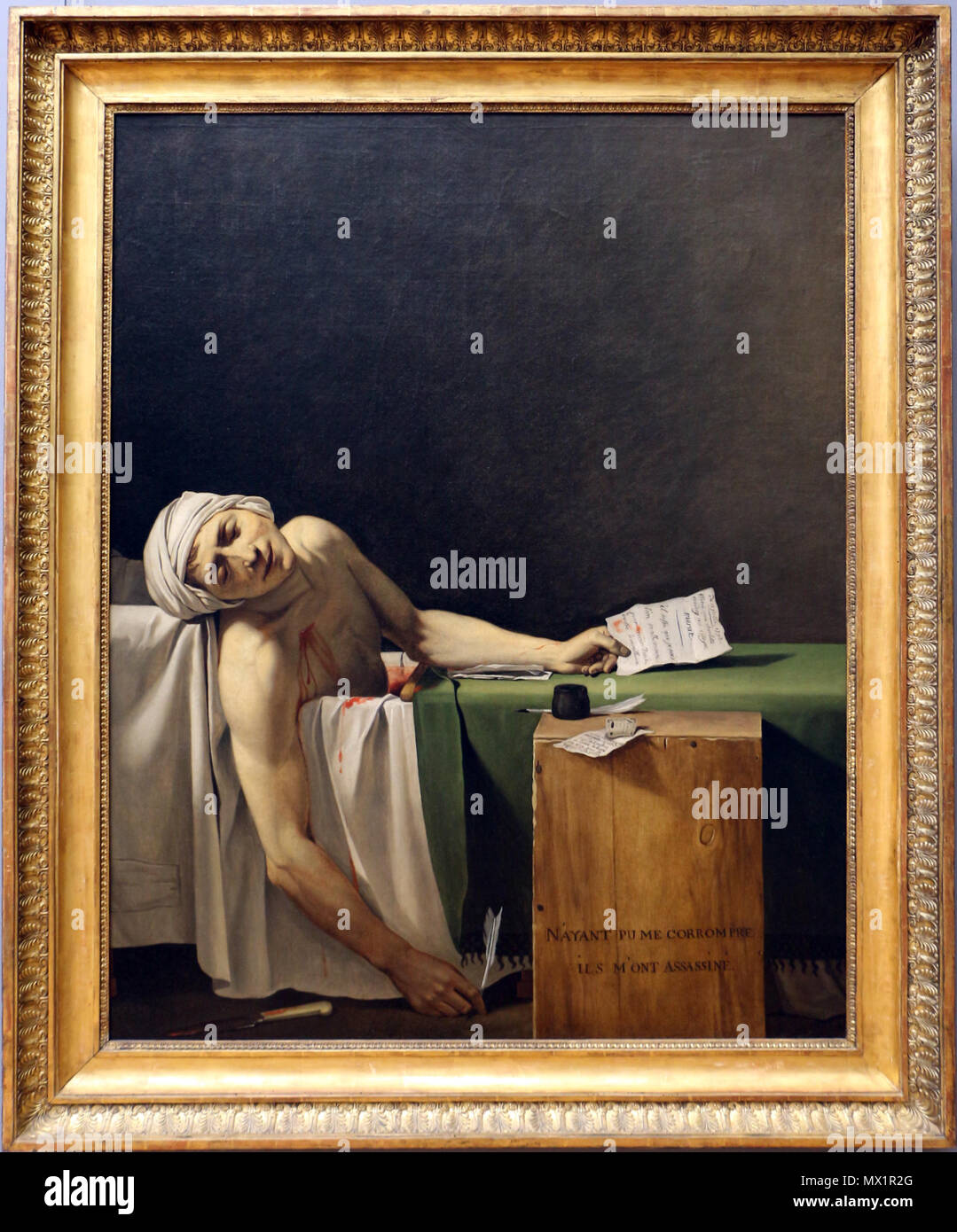 . The Death of Marat  . 1794 ; 2016-06-16 17:01:22. Sailko 306 Jacques-louis david, marat assassinato, 1794, 01 Stock Photo