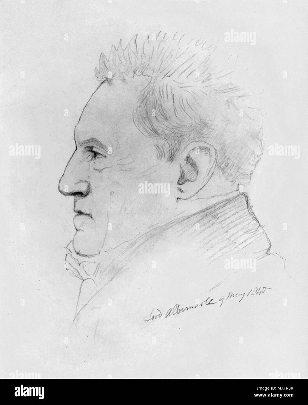 . Portrait of William Charles Keppel, 4th Earl of Albemarle . 1840. sir Francis Chantrey 32 Albemarle4 Stock Photo