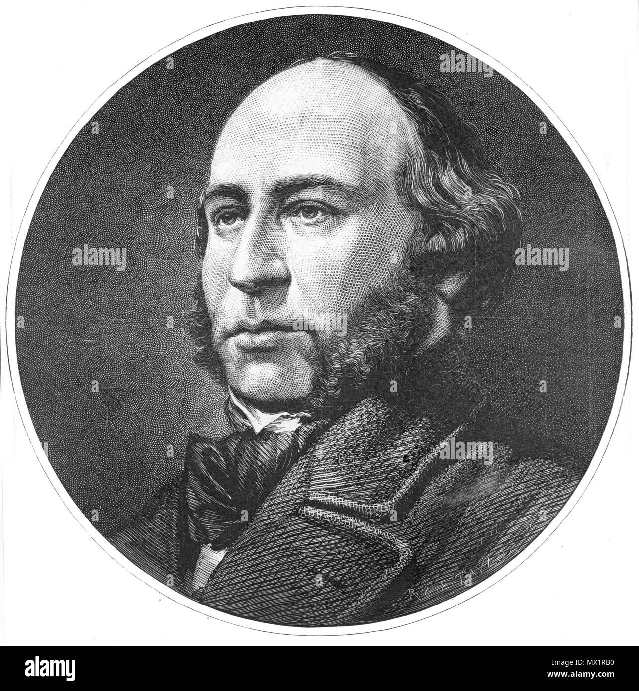 . John (Johan) Ericsson (1803-1889) . 1876. Xylography by R & E Taylor 321 John Ericsson Xylography 1878 Stock Photo