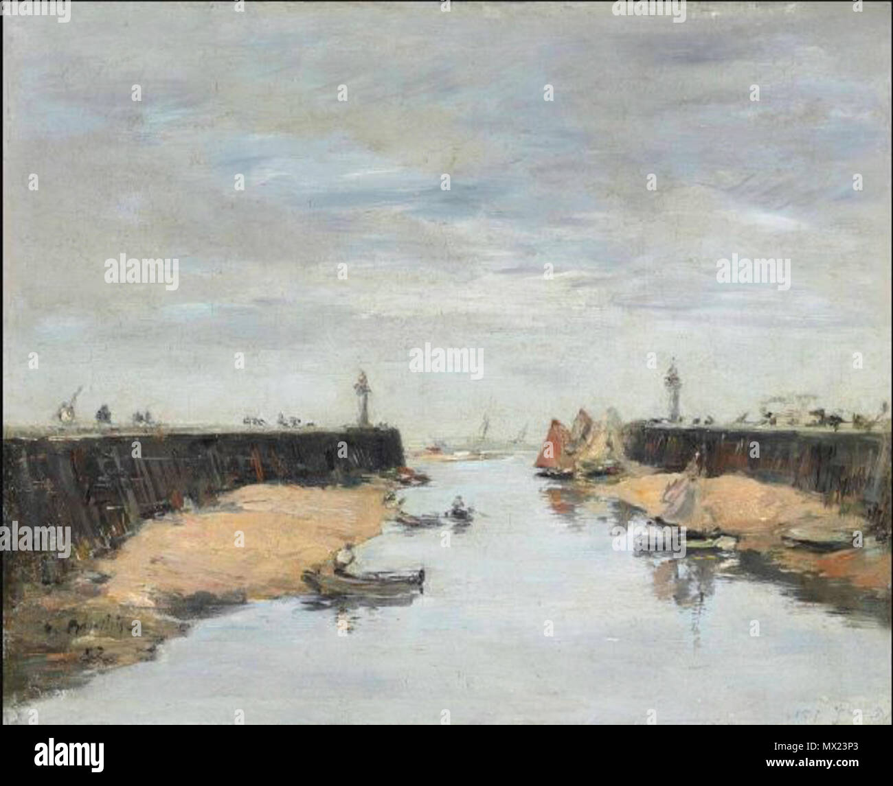 616 Trouville. Les jetées Stock Photo